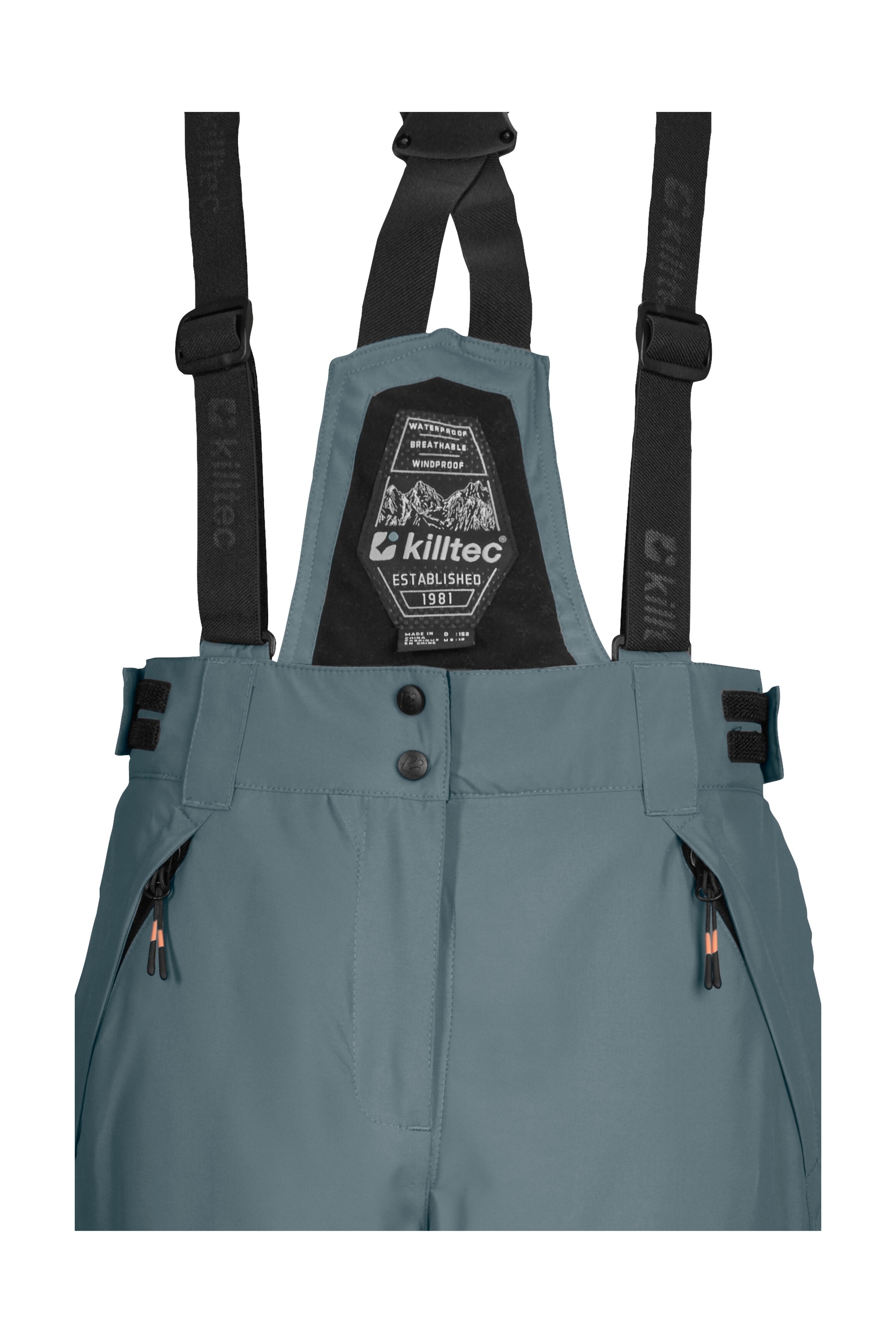 Killtec Skihose »KSW 204 BYS SKI PNTS«, Wasserdichte, atmungsaktive Skihose mit verstellbarem Latz und Trägern