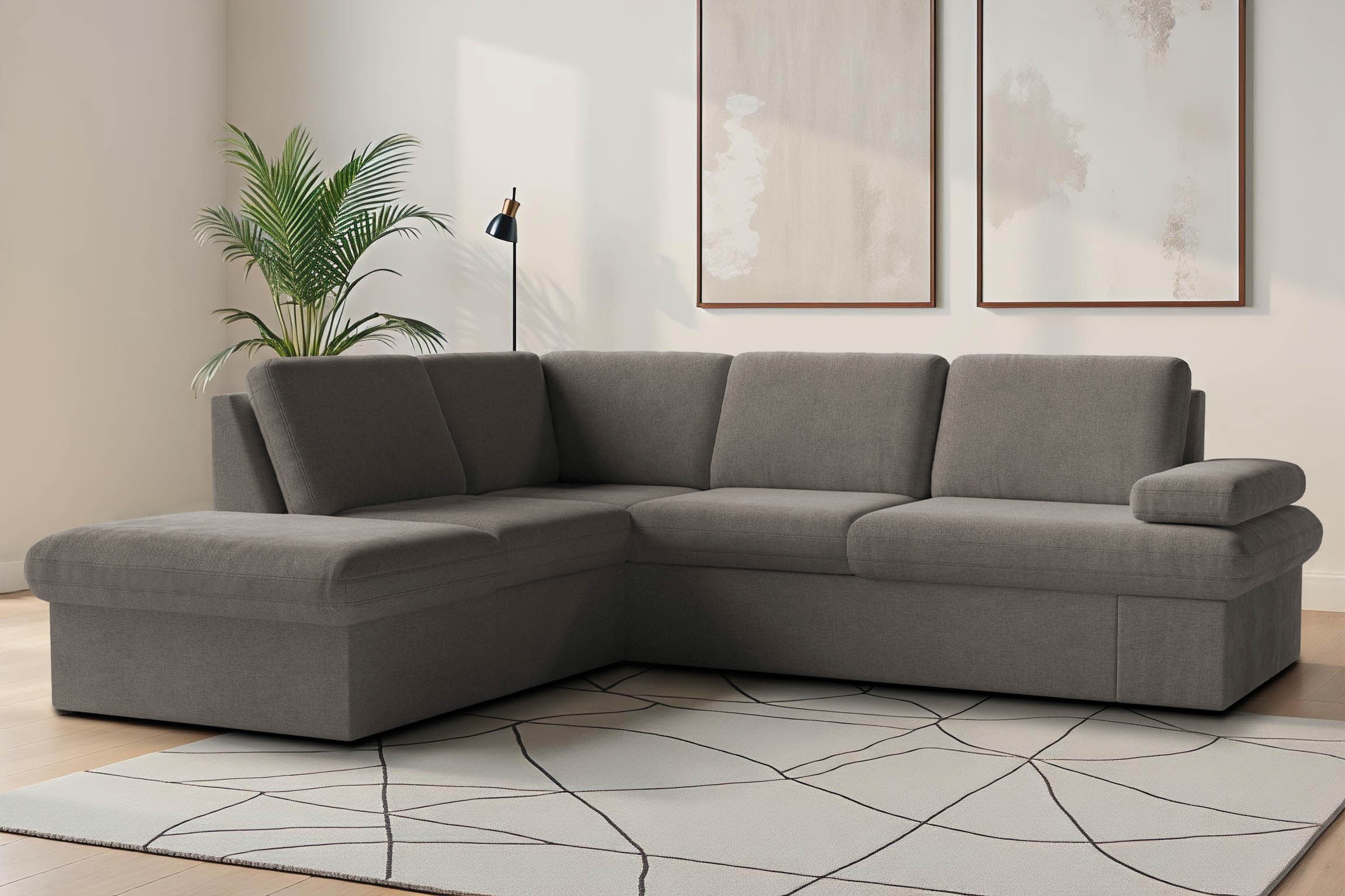 sit&more Ecksofa "Moreno L-Form, B: 238 cm" mit Armteilverstellung, optiona günstig online kaufen
