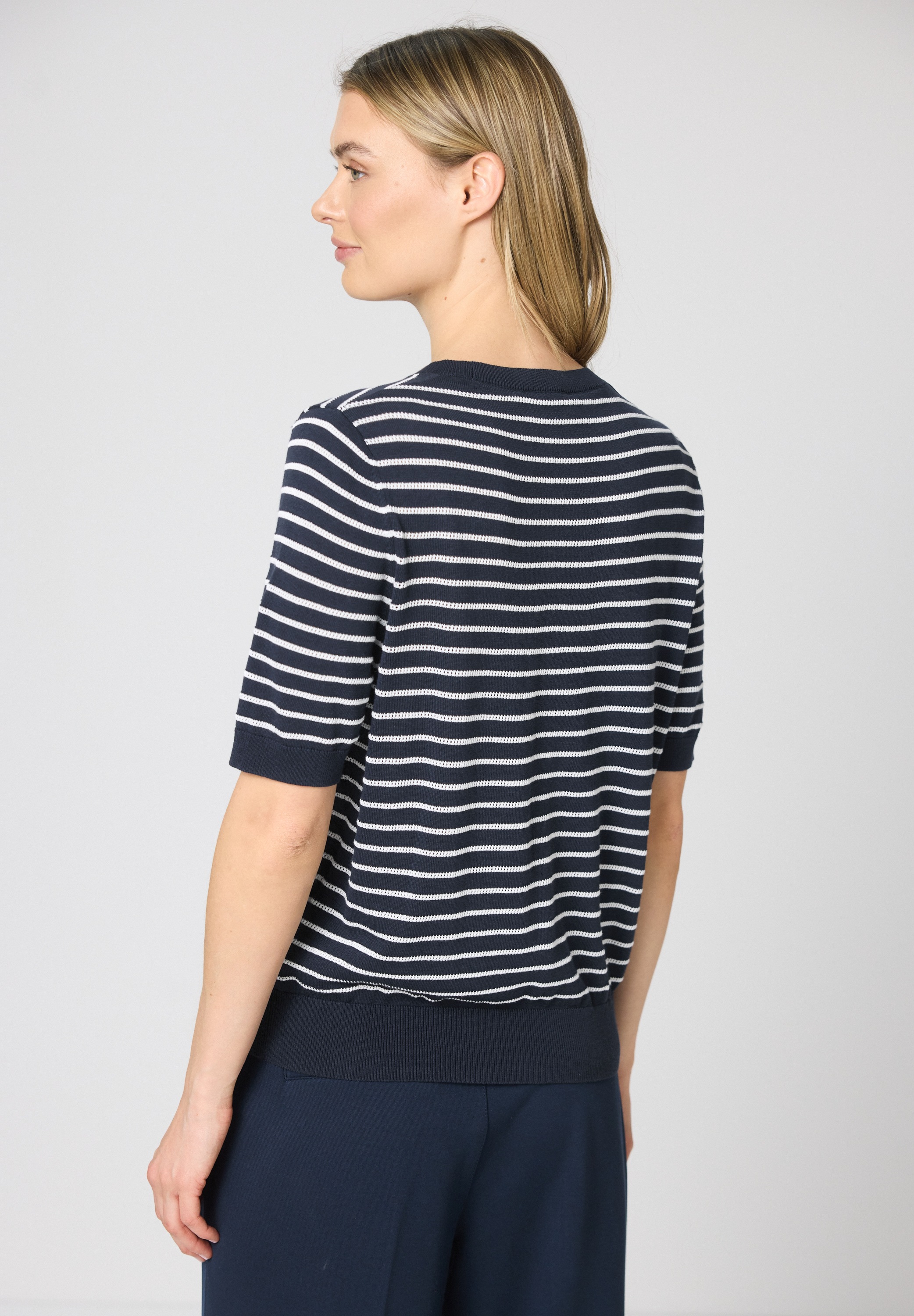 Thumbnail - STREET ONE Kurzarmpullover Rundhalsausschnitt