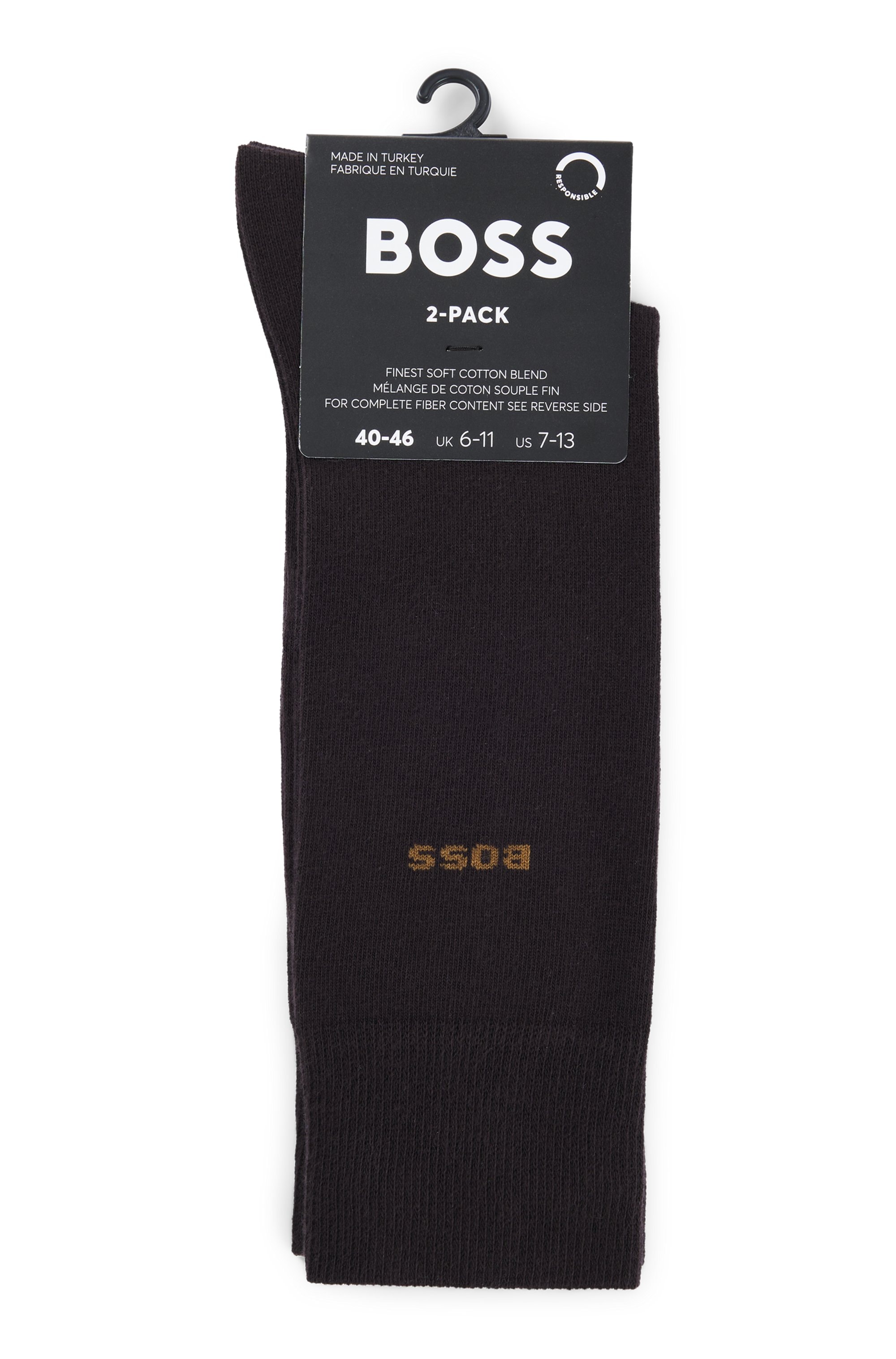BOSS Businesssocken »2P RS Uni CC«, (Packung, 2 Paar, 2er), mit Markenlogo