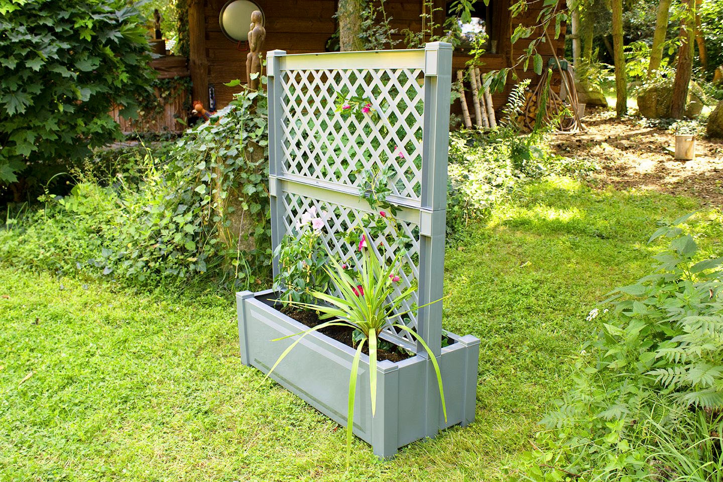 KHW Spalier, (2 St.), 2er-Set Pflanzkasten groß 100 cm mit Zentralspalier