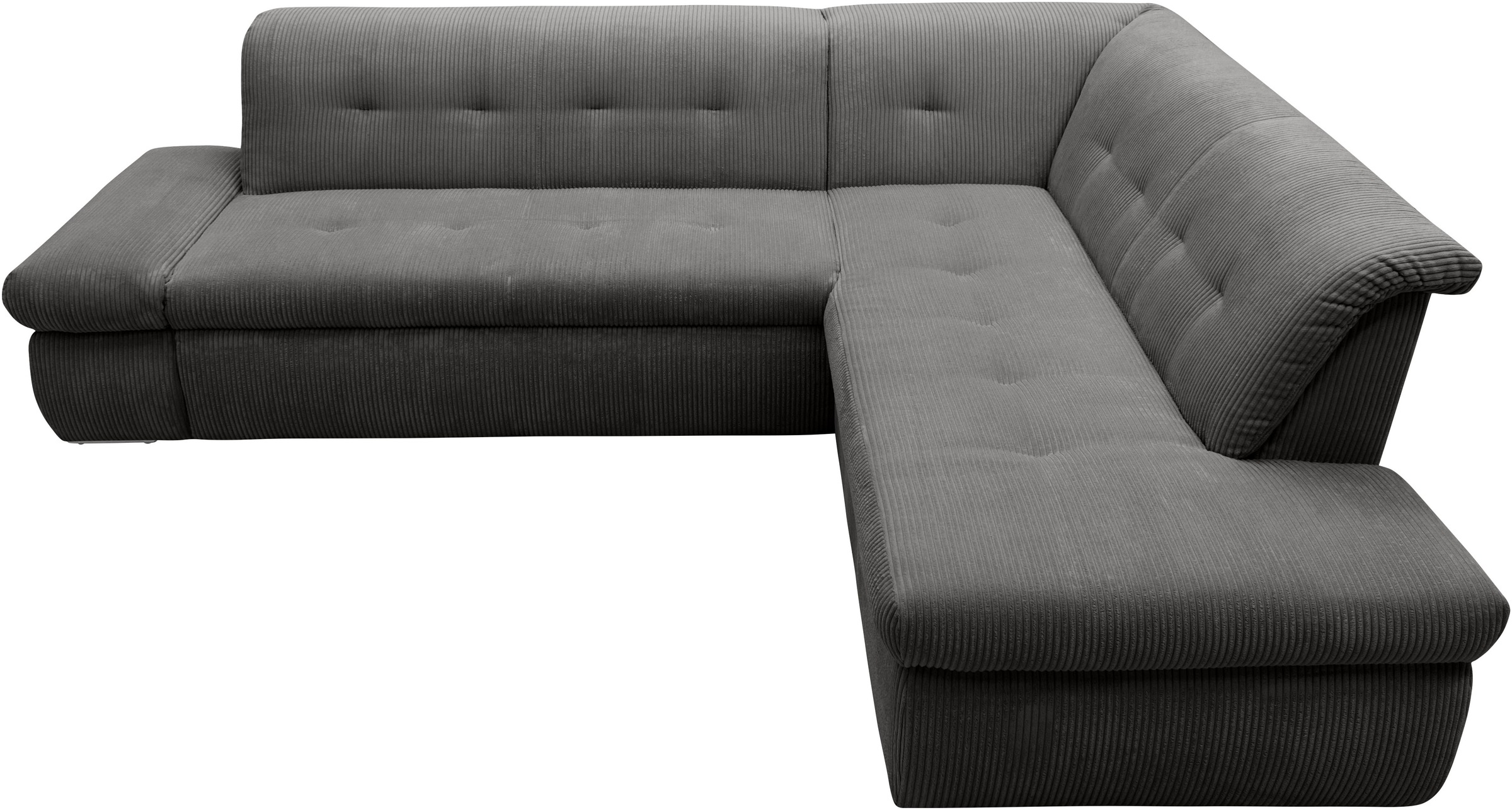 DOMO collection Ecksofa »Moric L-Form«, wahlweise mit Bettfunktion und Armlehnenverstellung, auch in Cord