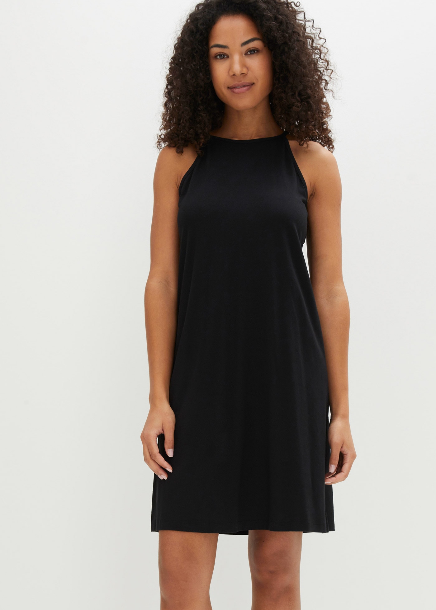 bonprix Jerseykleid für warme Tage, aus Lyocell und Elasthan, in A-Linie, ärmellos
