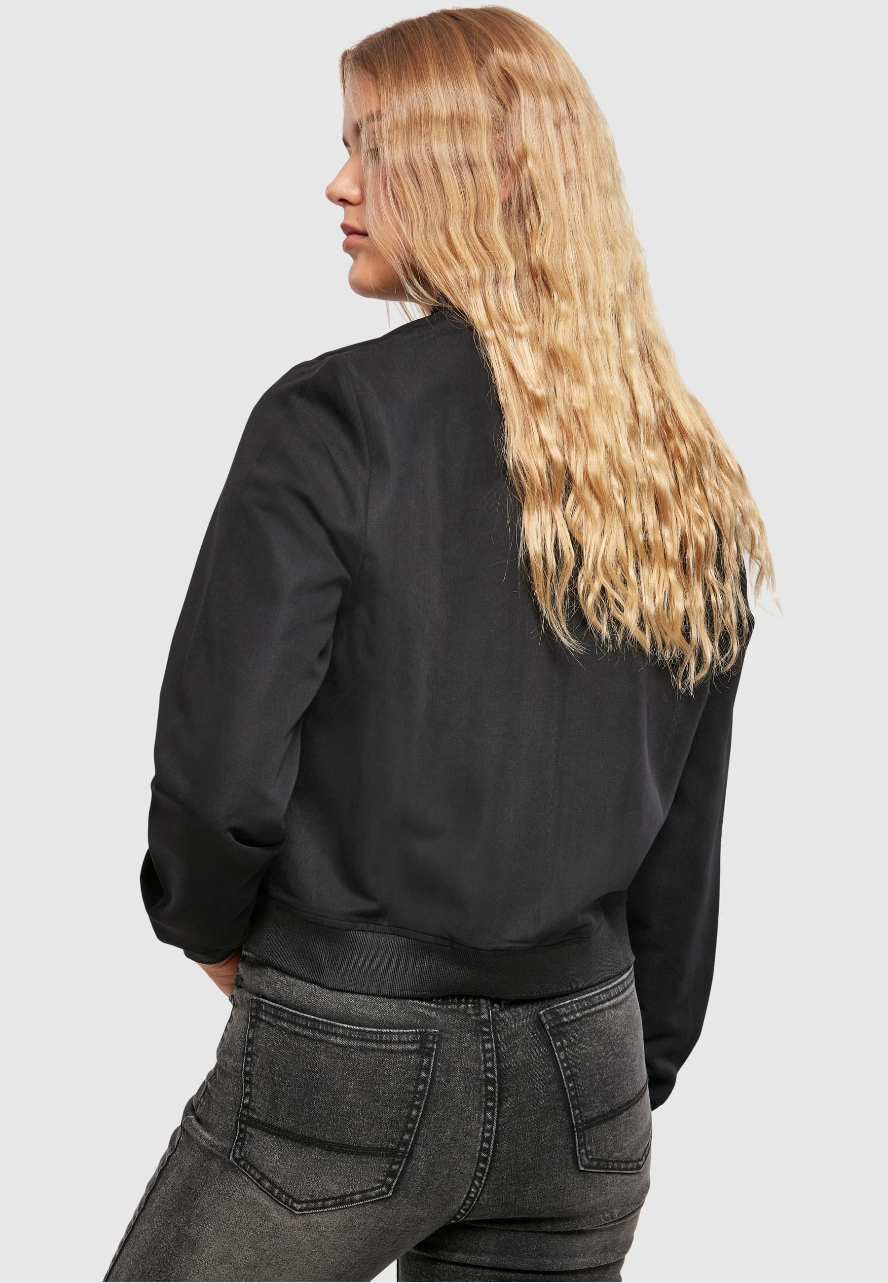 URBAN CLASSICS Allwetterjacke »Urban Classics Damen Ladies Viscose Twill Blouson«, (1 St.), ohne Kapuze
