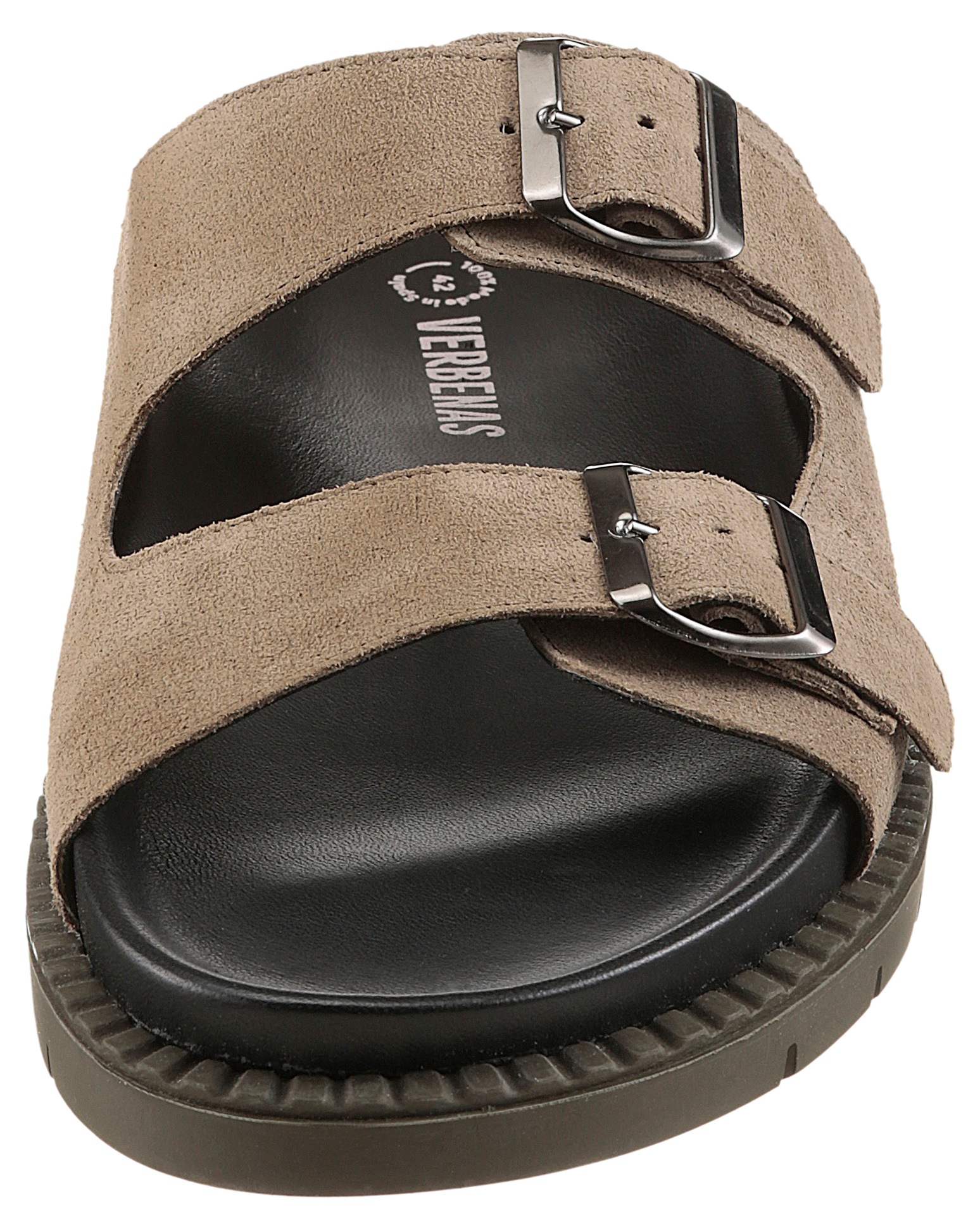VERBENAS Pantolette »Capri Serraje«, Sommerschuh, Schlappen, Hausschuh, Urlaubschuh aus feinem Leder
