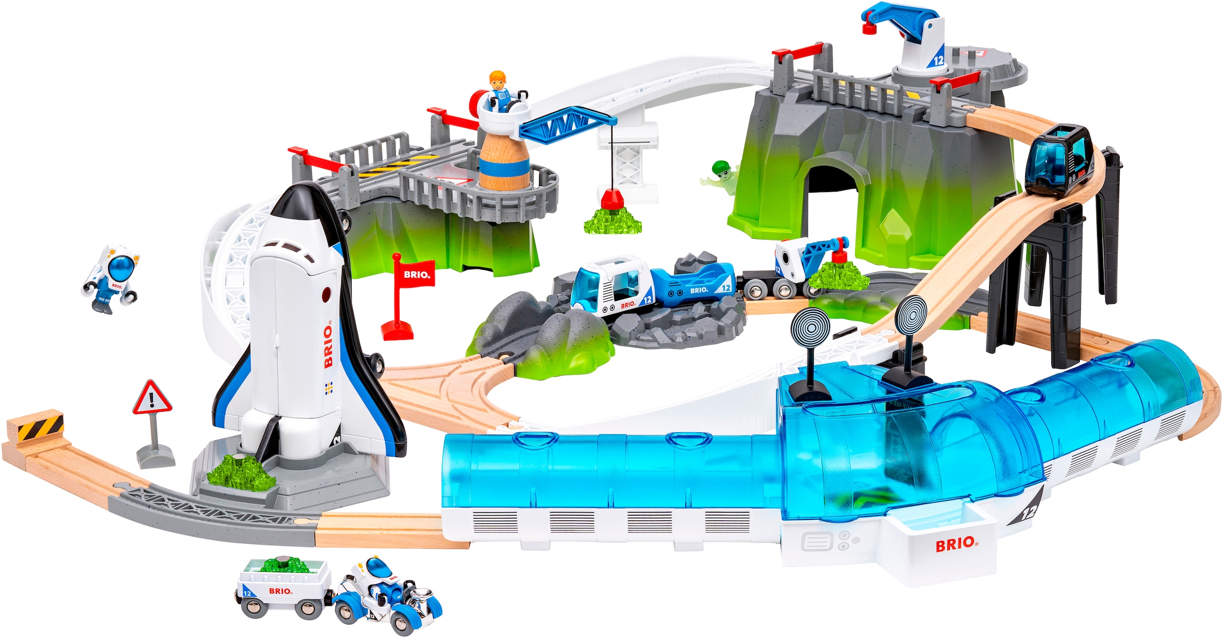 BRIO® Spielwelt »BRIO® WORLD, Weltraum Deluxe Zugset (36157)« mit Licht und Sound