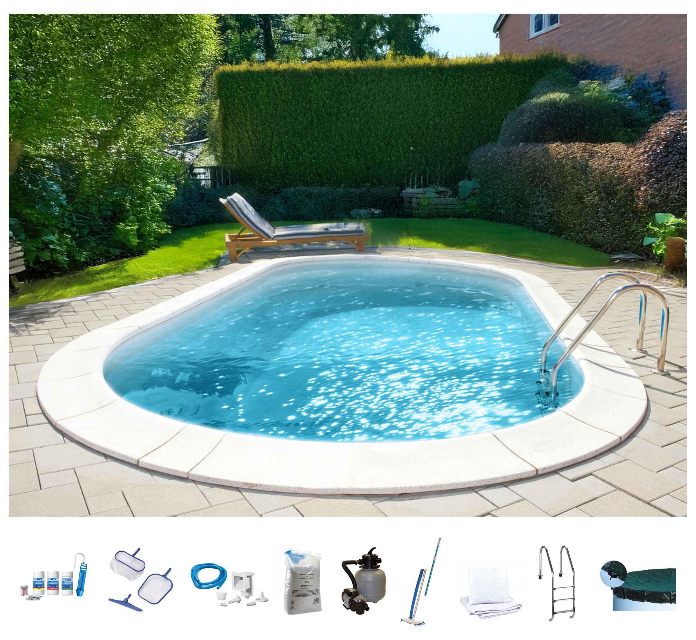 my POOL BWT Ovalpool "PREMIUM mit sandfarbener Innenfolie" Höhe 120 cm, in günstig online kaufen