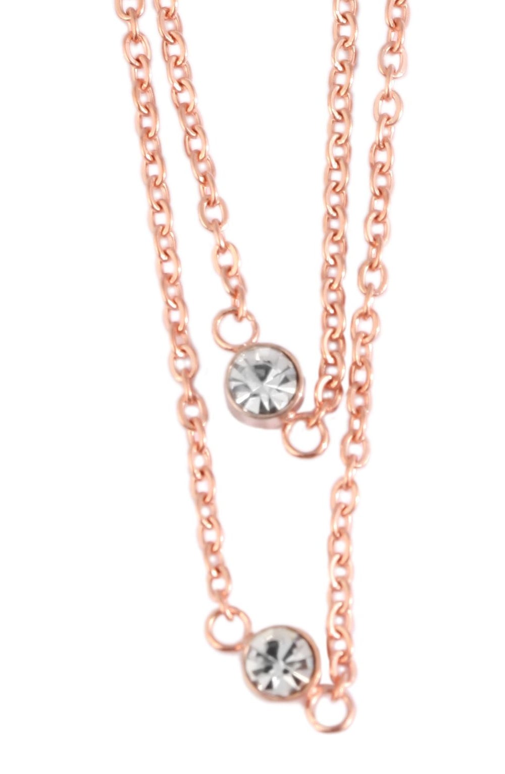 Adelia´s Kette ohne Anhänger »Damen Halskette aus Edelstahl mit Strass Steinchen 43+5« Ideal als Geschenk für besondere Anlässe