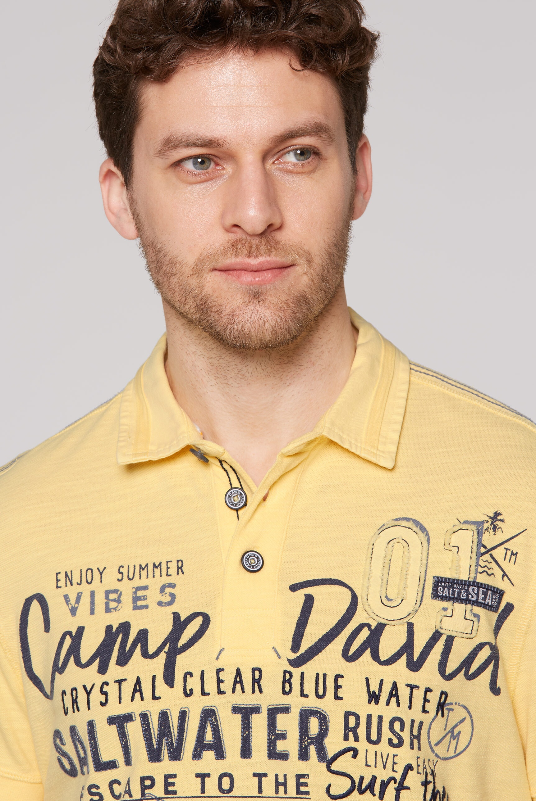 CAMP DAVID Poloshirt, aus Baumwolle