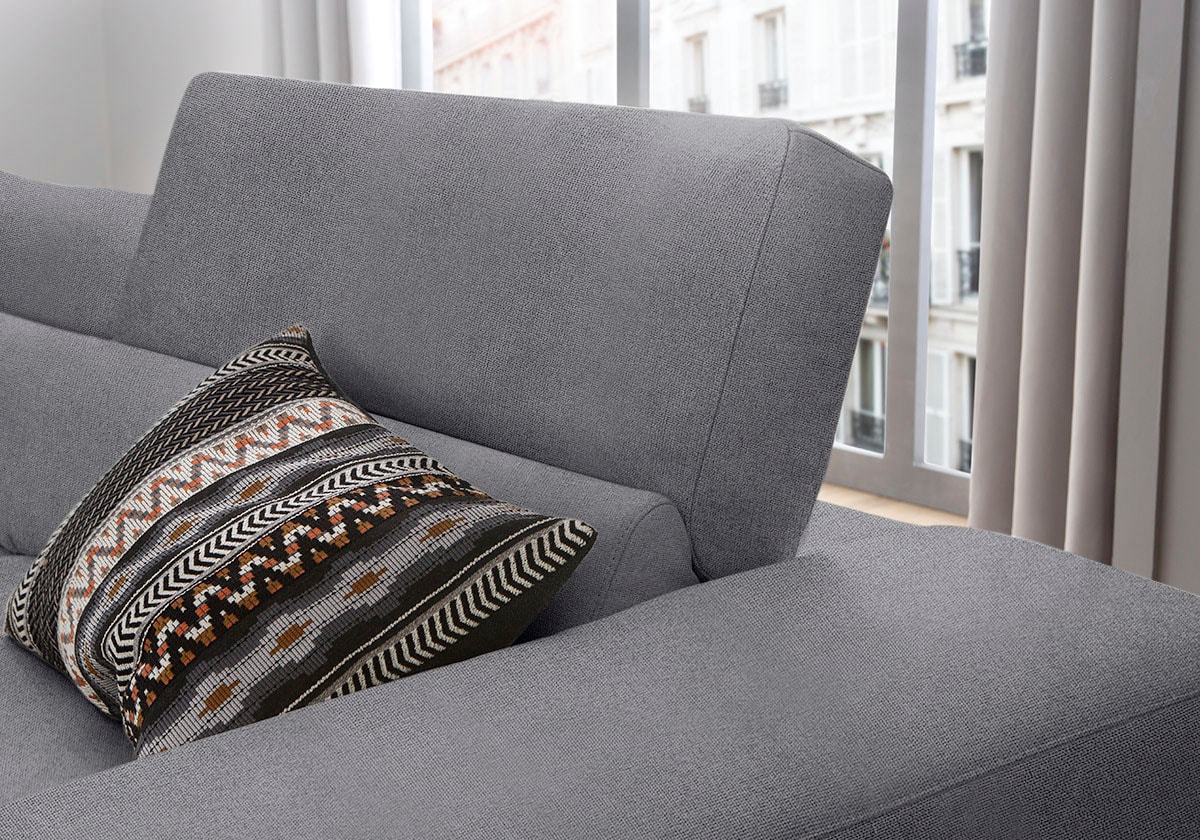 W.SCHILLIG Ecksofa »piedroo, Designsofa mit tollem Sitzkomfort, bequem, L-Form«, Kopfteilverstellung, wahlweise mit Sitztiefenverstellung, Breite 343cm