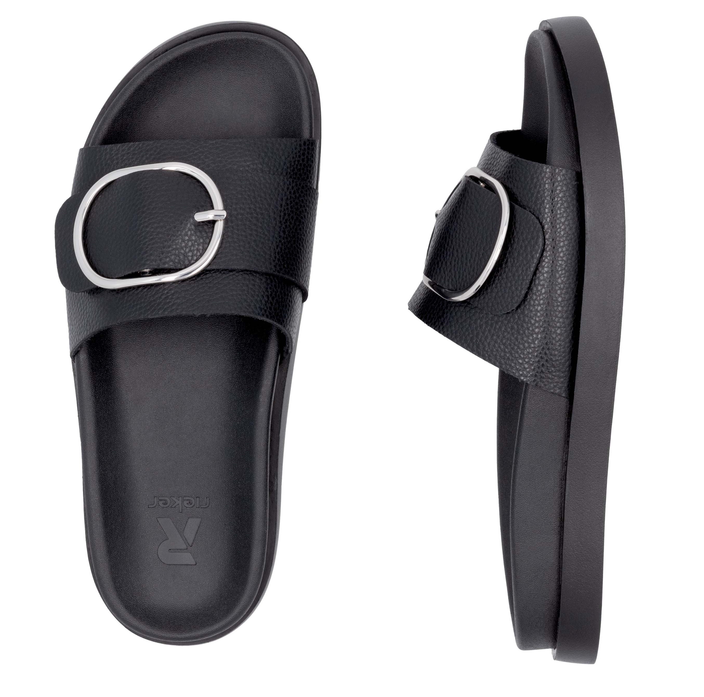 Thumbnail - RIEKER Sport Pantolette Sommerschuh, Strandschuh, Urlaubschuh, Hausschuh mit Zierschnalle