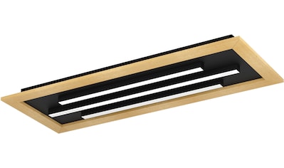 EGLO LED-Deckenleuchte »TIRRENARA« in schwarz und braun aus Stahl, Holz / inkl. und... kaufen