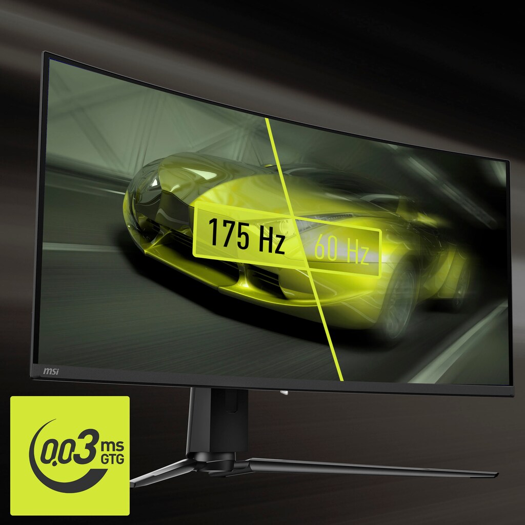 MSI Curved-Gaming-Monitor »MAG 341CQP QD-OLED«, 87 cm/34 Zoll, 3440 x 1440 px, UWQHD, 0,03 ms Reaktionszeit, 175 Hz