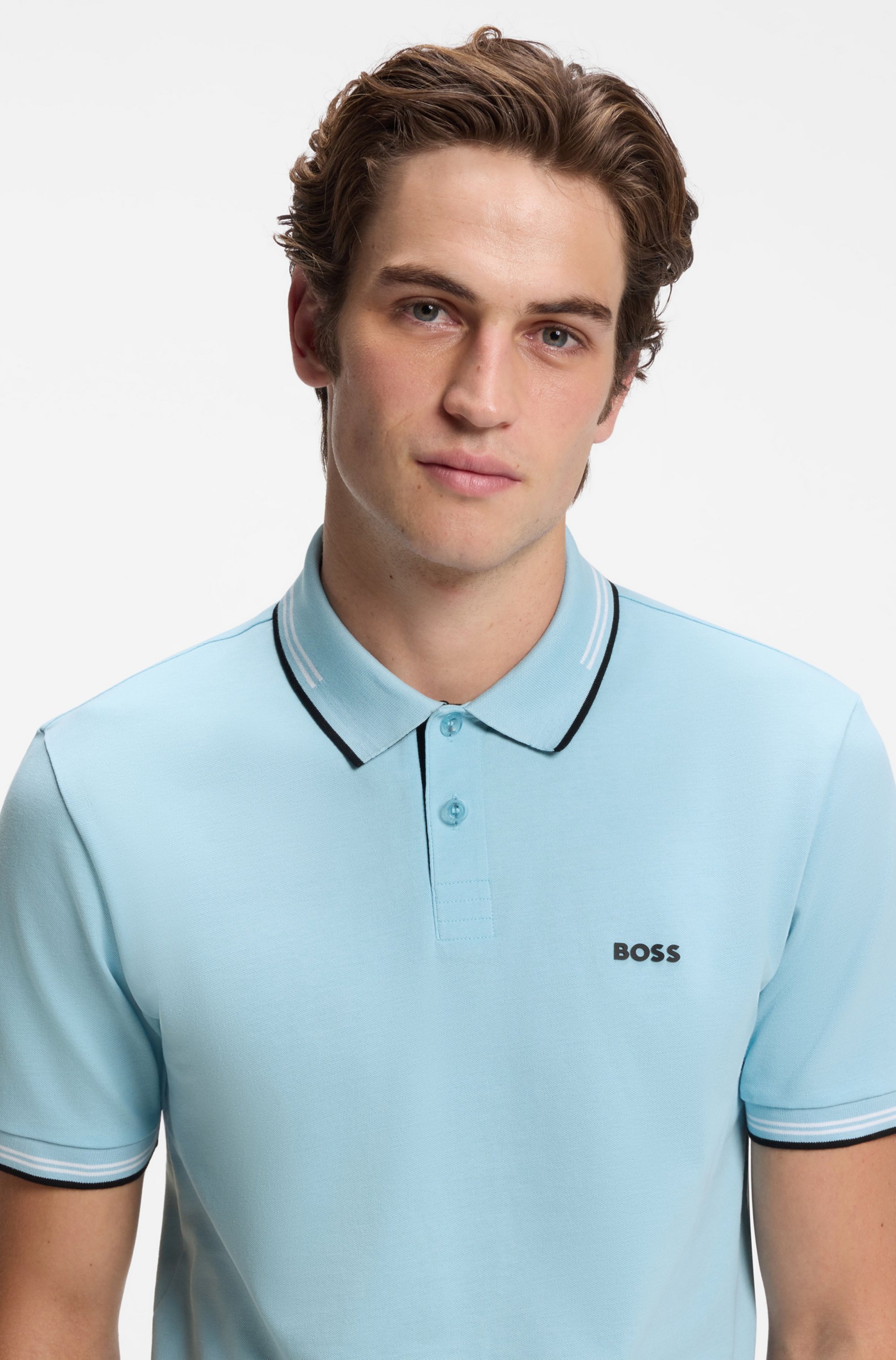 BOSS GREEN Poloshirt »Paul Slim Fit Stretch-Baumwoll-Pique« mit Polokragen