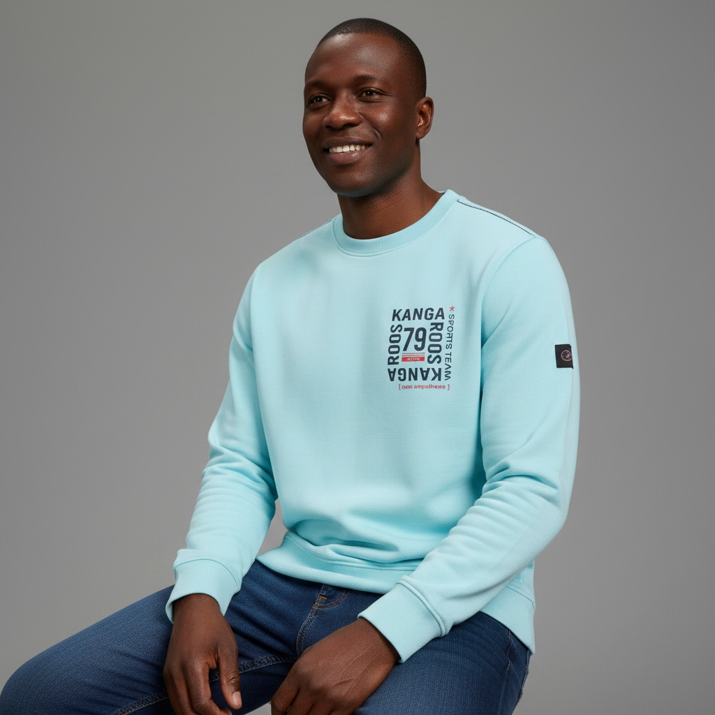 KangaROOS Sweatshirt, aus angerauter Sweatware, mit Rundhalsausschnitt, Langarm-Design