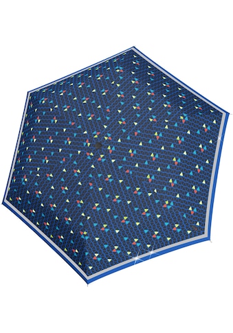 Taschenregenschirm »Rookie manual, triple blue reflective«, für Kinder; mit...