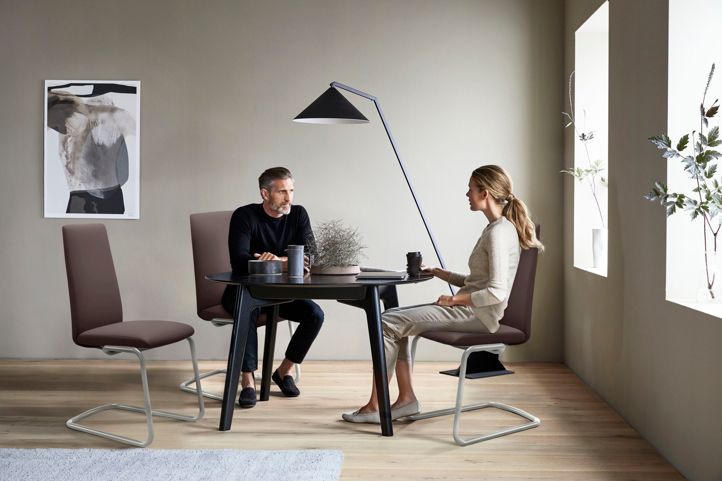Stressless® Polsterstuhl »Laurel«, Leder PALOMA, High Back, Größe L, mit Beinen aus Stahl in Chrom matt