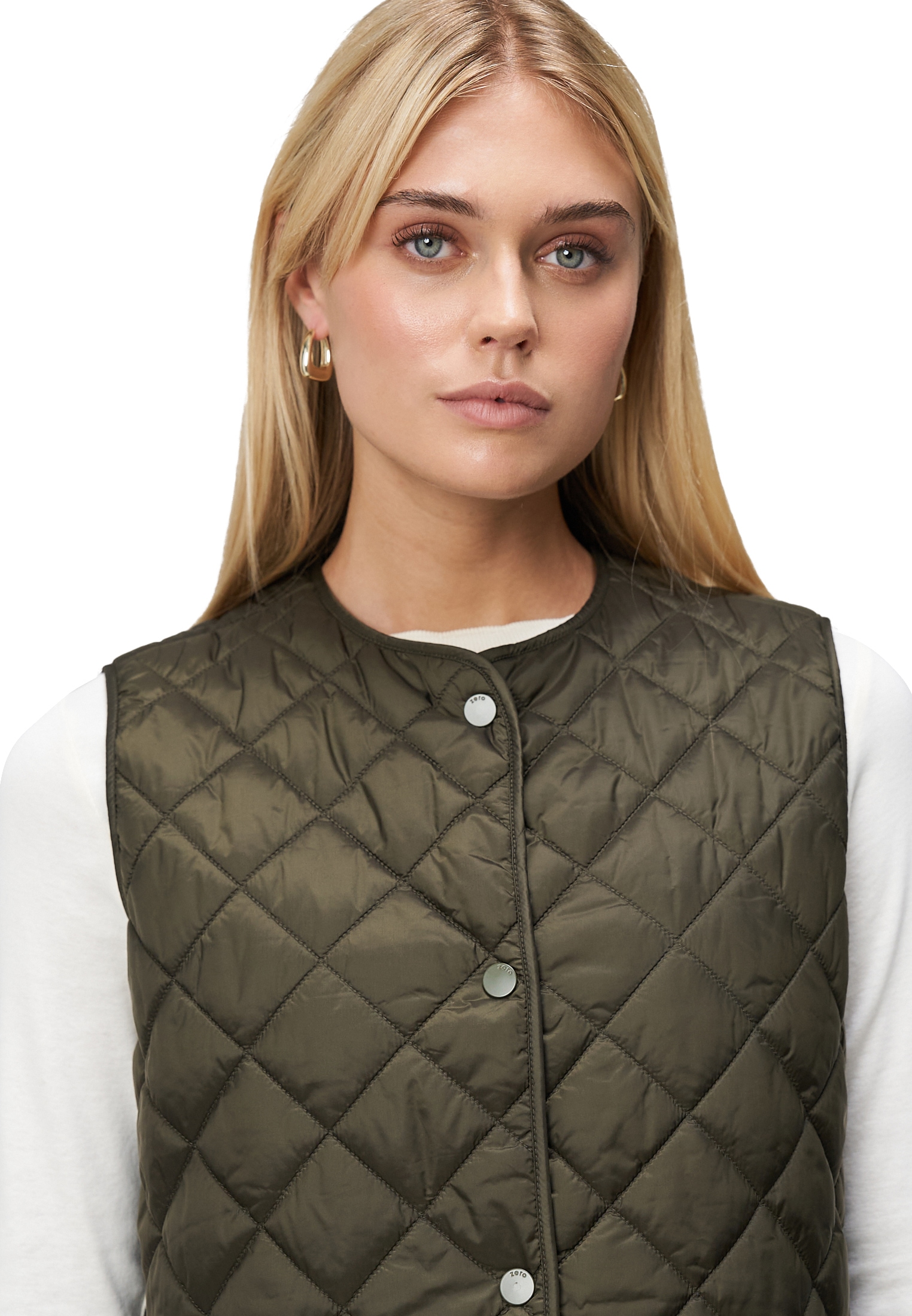 Zero Strickweste »zero Damen Steppweste mit Knopfleiste«, Knopfleiste