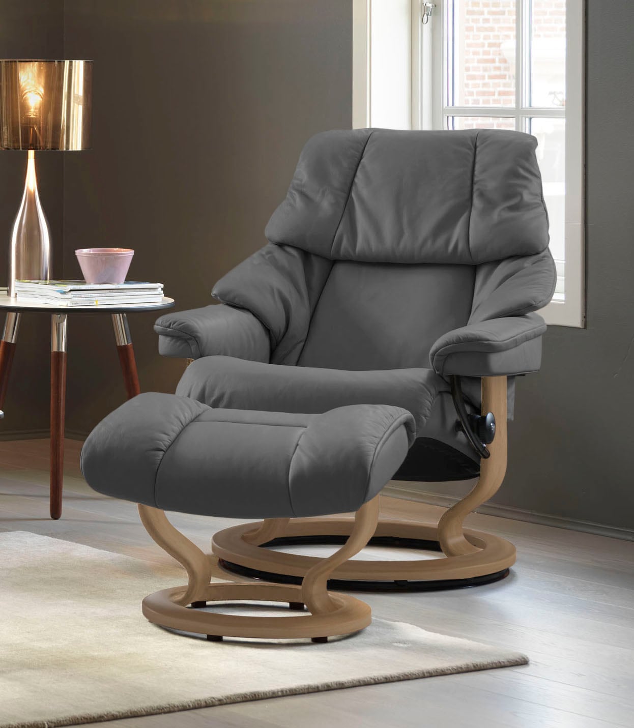 Stressless Relaxsessel "Reno", (Set, Relaxsessel mit Hocker), mit Hocker, m günstig online kaufen