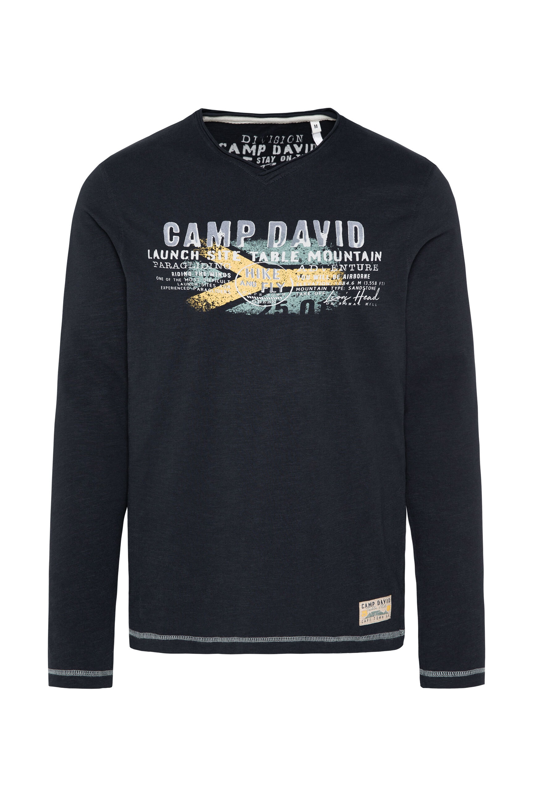 CAMP DAVID Langarmshirt, aus Baumwolle