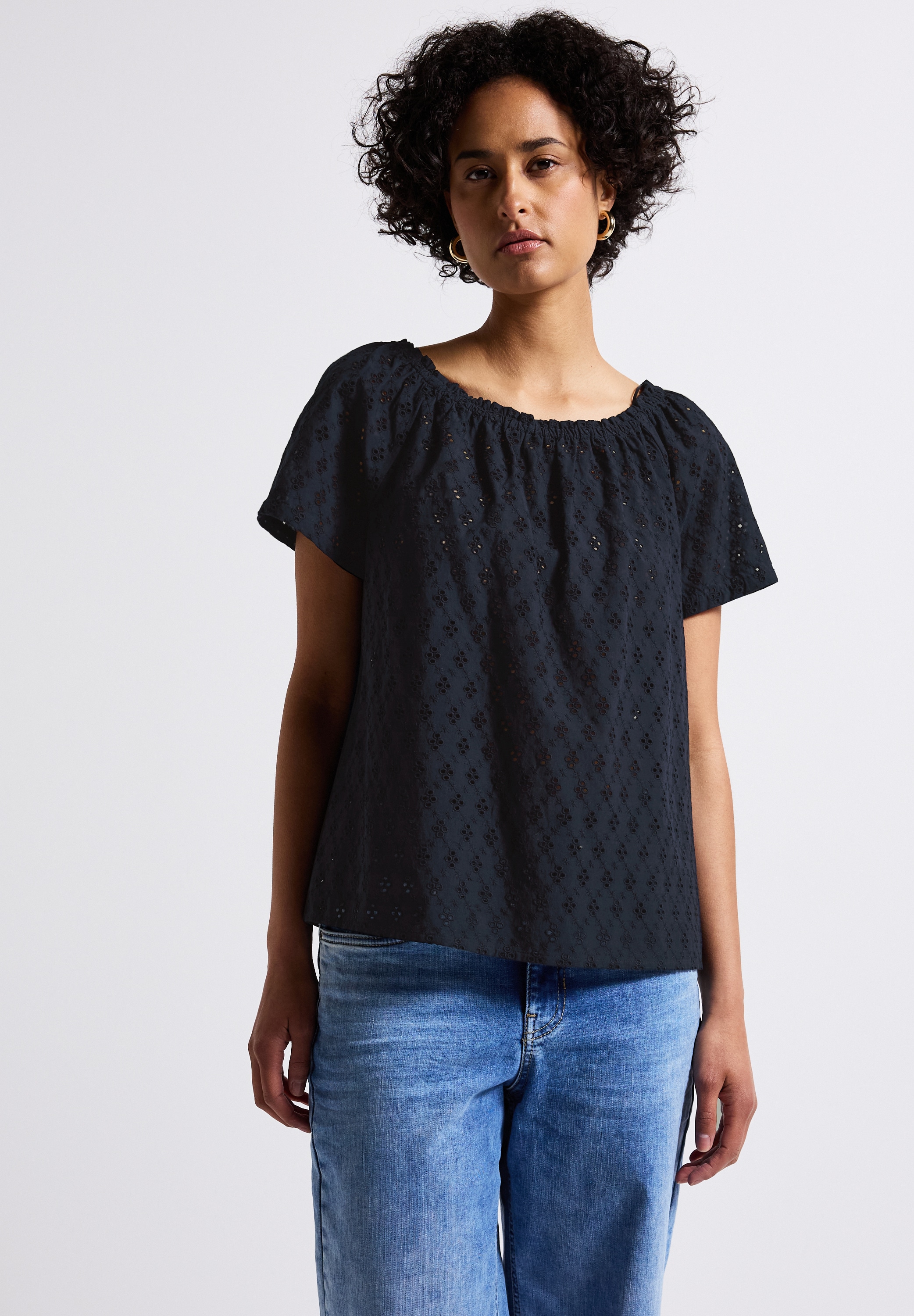 STREET ONE Carmenbluse, aus reiner Baumwolle günstig online kaufen