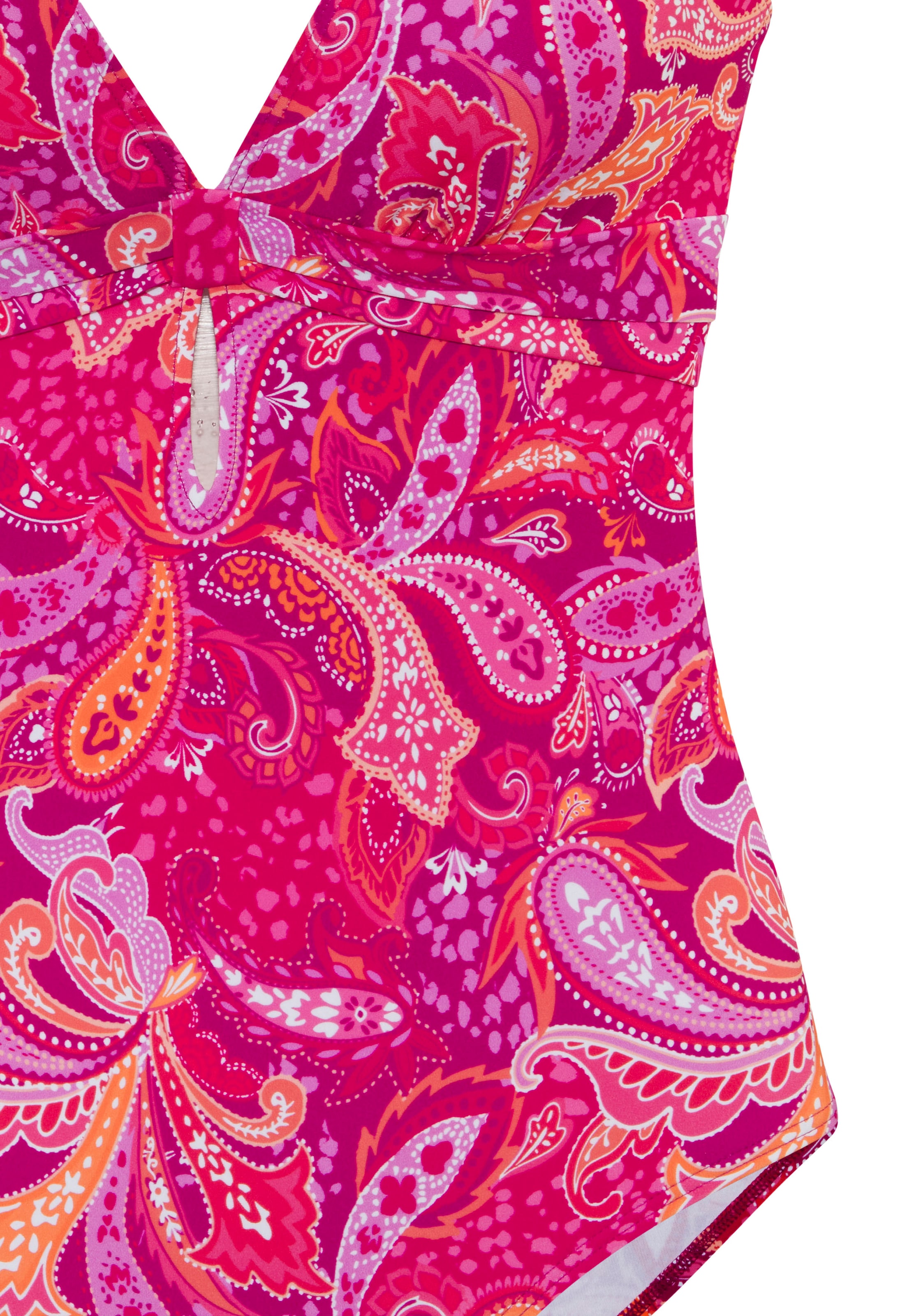 Vivance Badeanzug »Pretty«, mit V-Ausschnitt und modischem Paisleymuster