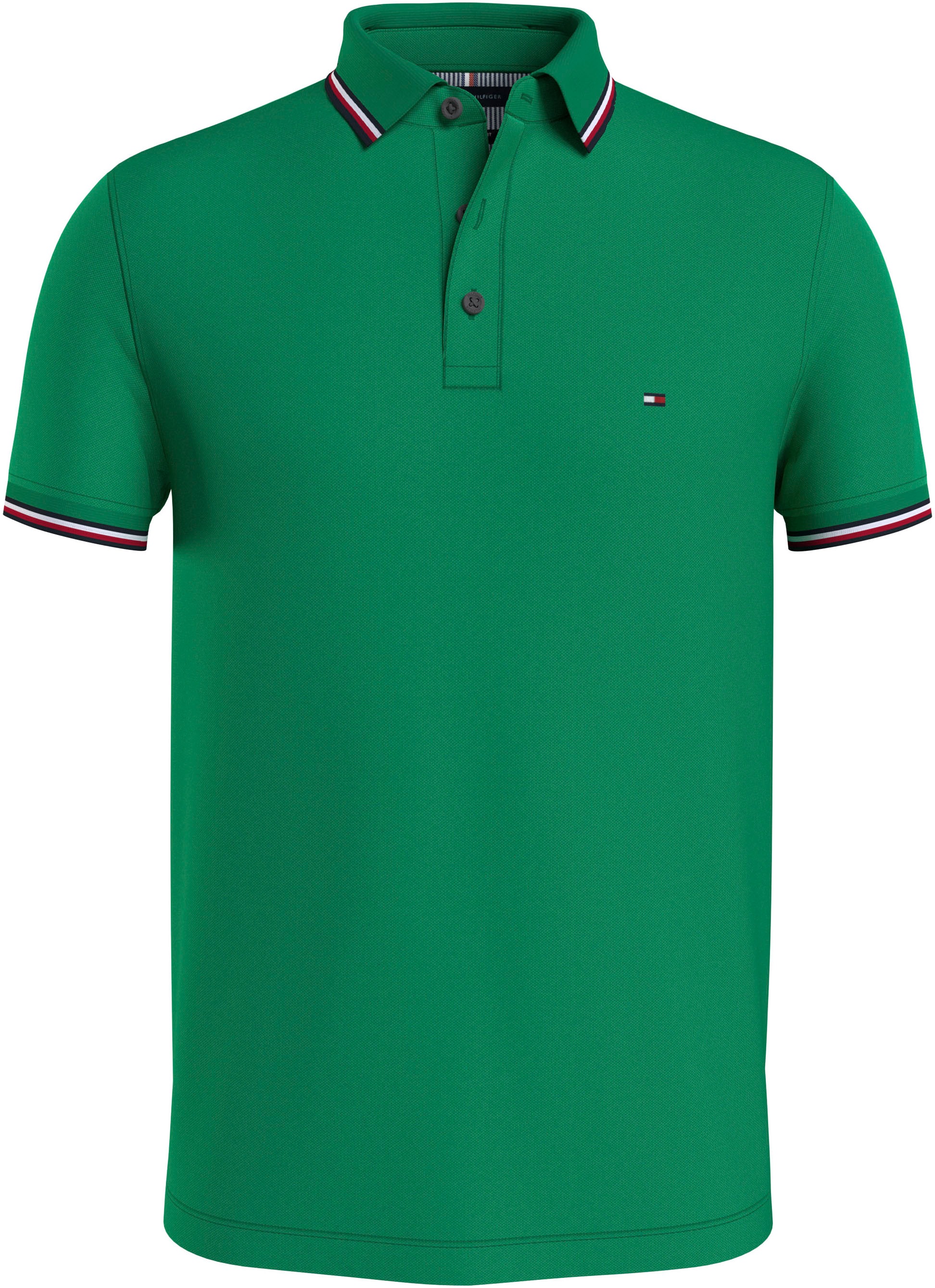 Tommy Hilfiger Poloshirt »1985 RWB TIPPED SLIM POLO«, mit TH-Farben an Ärmel und Kragen