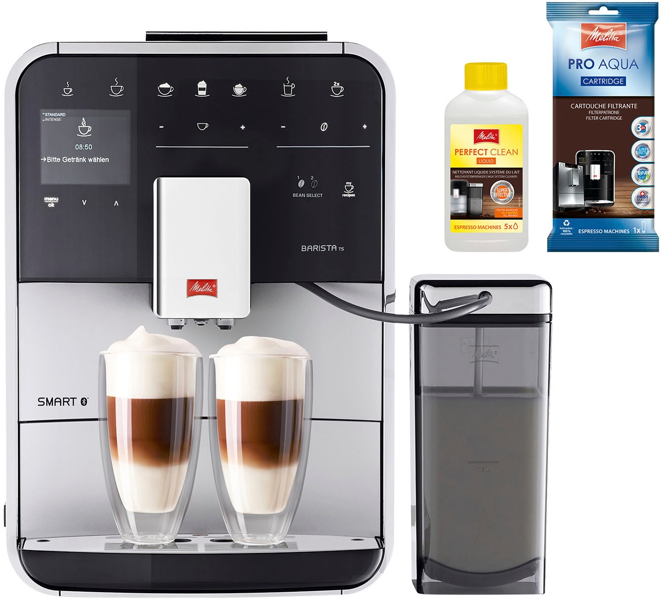 Kaffeevollautomat »Barista TS Smart® F850-101, silber«, 21 Kaffeerezepte & 8...