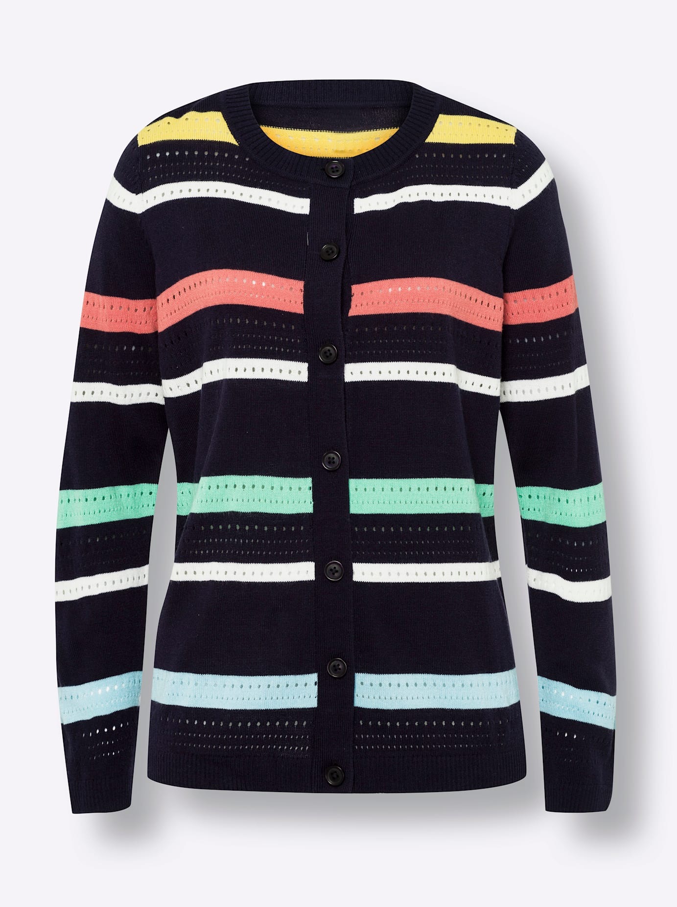 Classic Basics Ajourstrickjacke