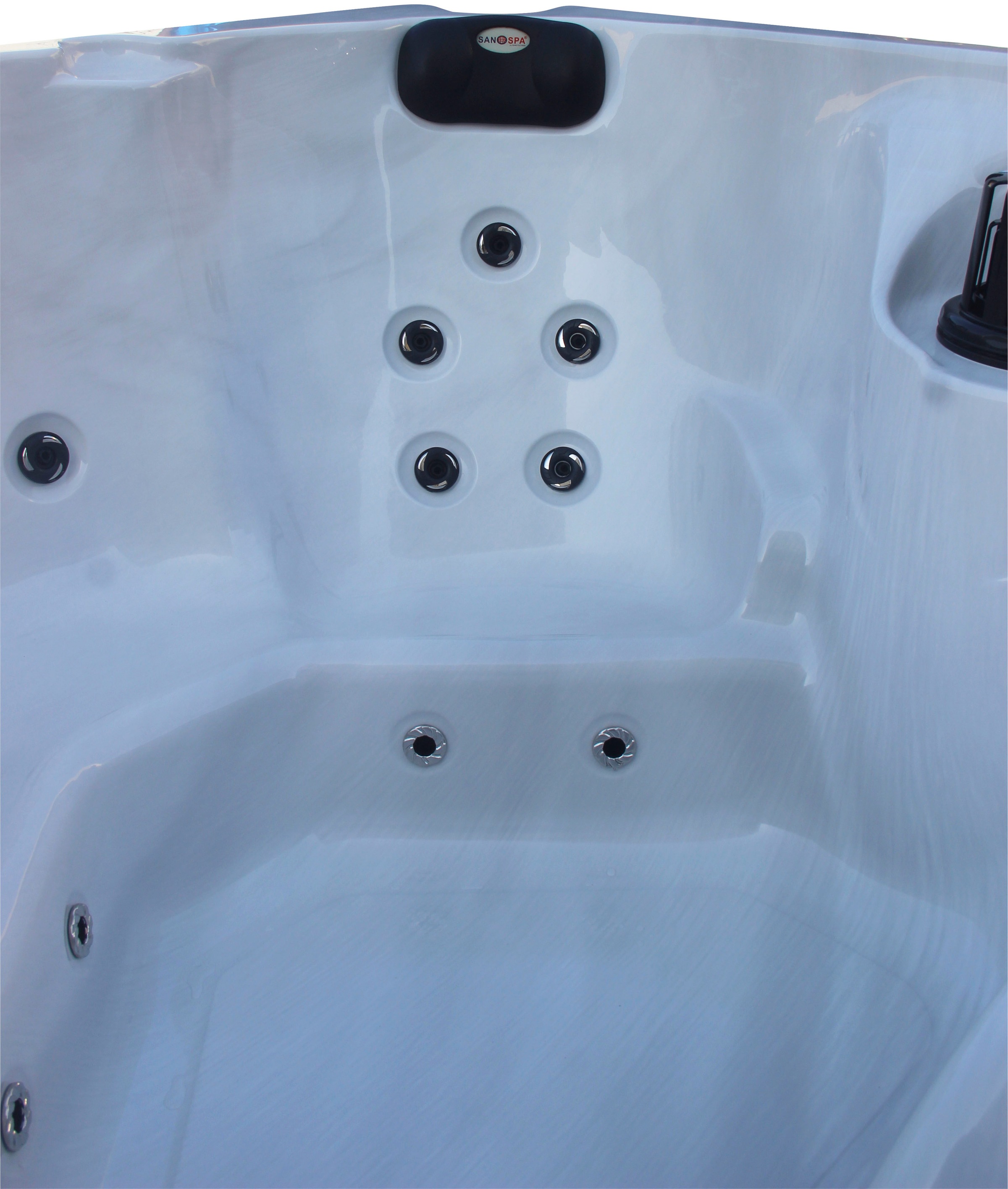 Sanotechnik Whirlpool »PALMA«, (Set), 190x190x86 cm, inkl. Einstiegsleiter und Abdeckung