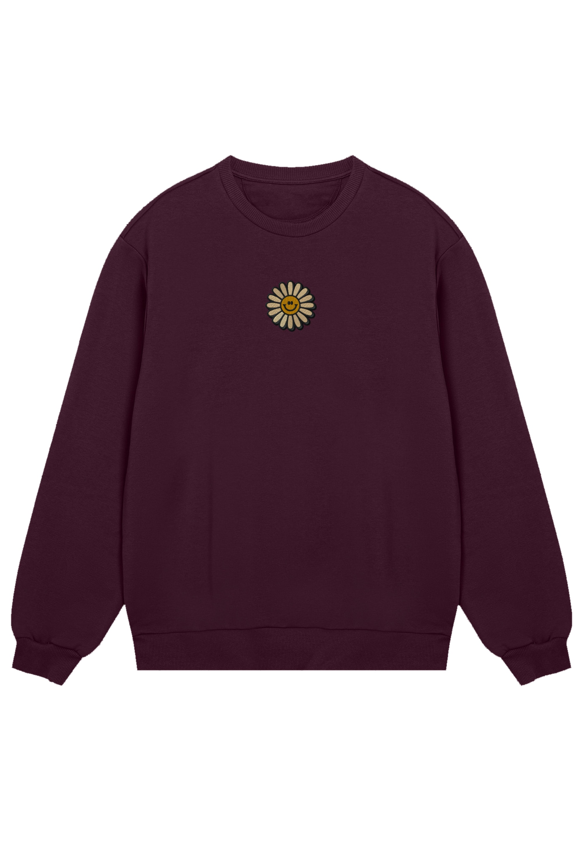 F4NT4STIC Sweatshirt »Happy Flower Bestickt«, Premium Qualität