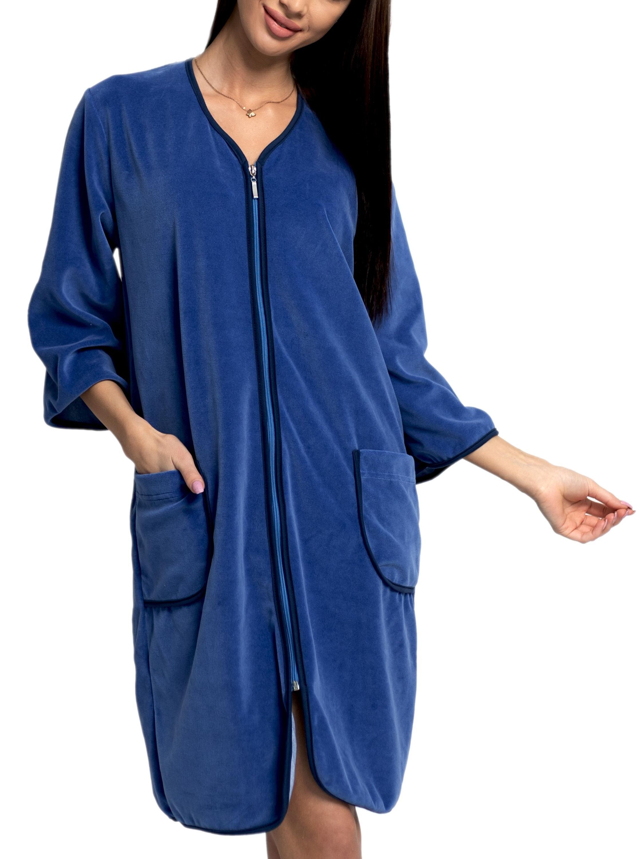 AQUARTI Damenbademantel "Bademantel Aquarti Damen Velours Bademantel Morgen günstig online kaufen