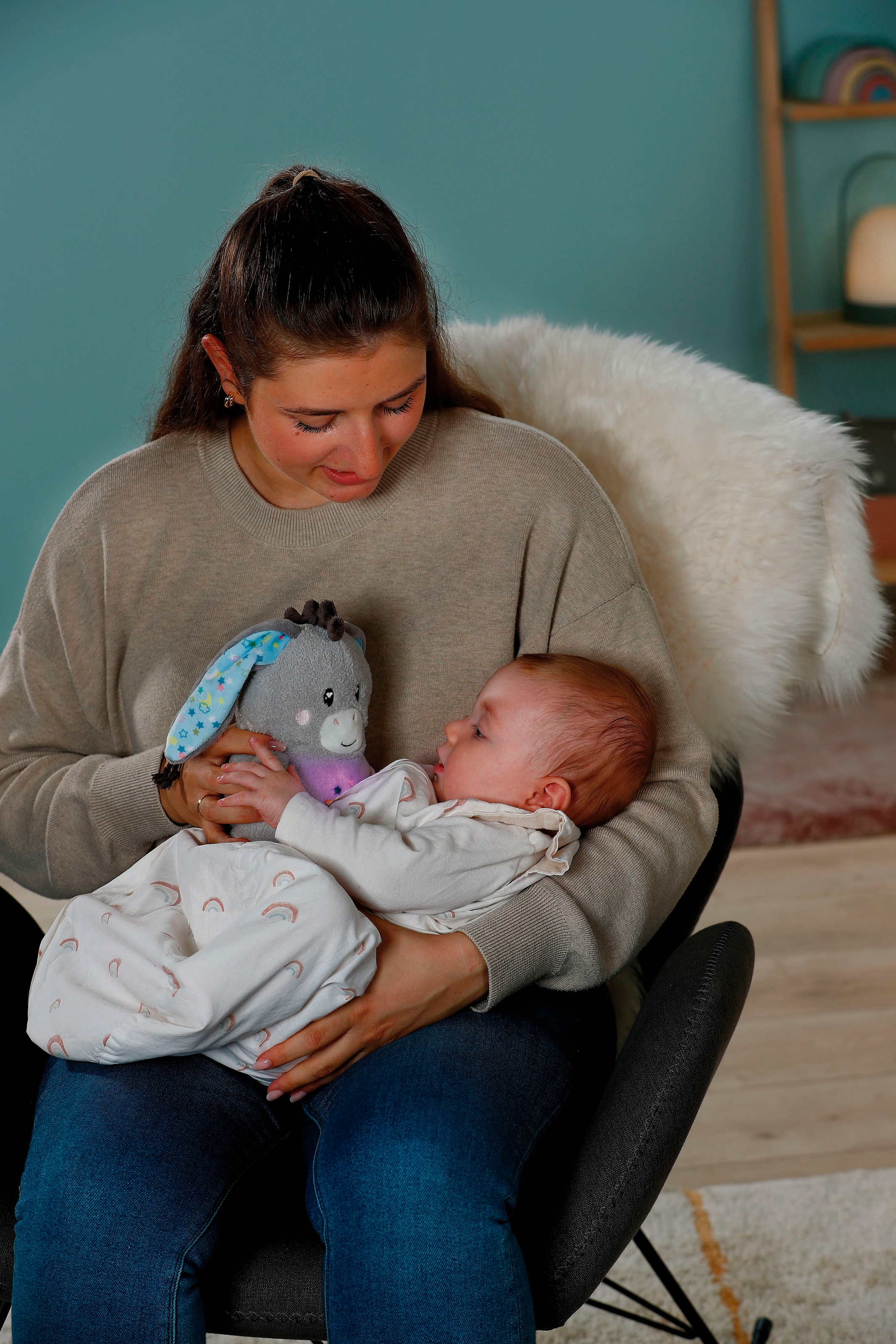 Nici Kuscheltier »My First NICI, Esel Littledoo 25 cm«, Baby Einschlafhilfe; mit Licht und Sound