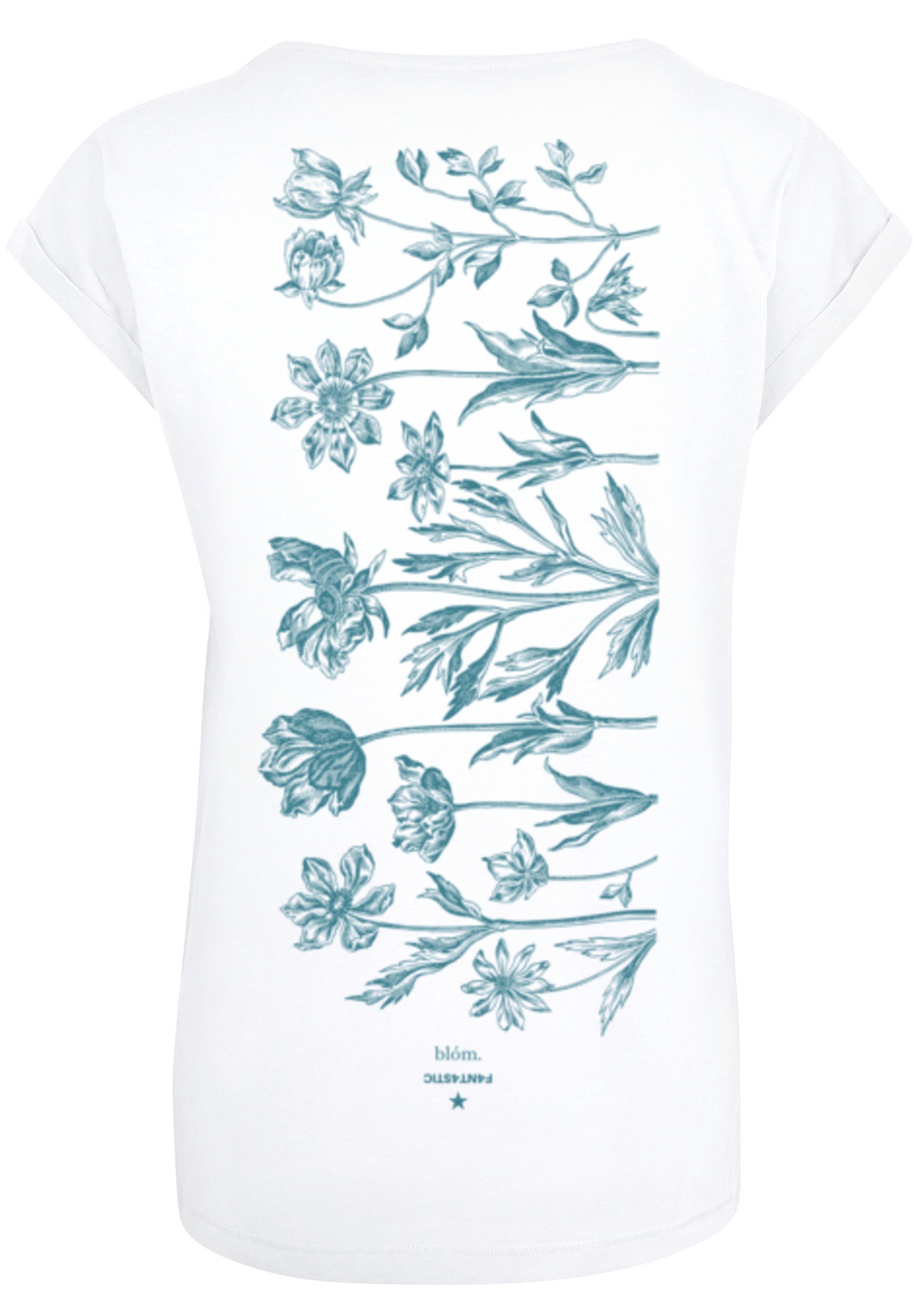 F4NT4STIC T-Shirt »Blumenmuster Blau«, Print