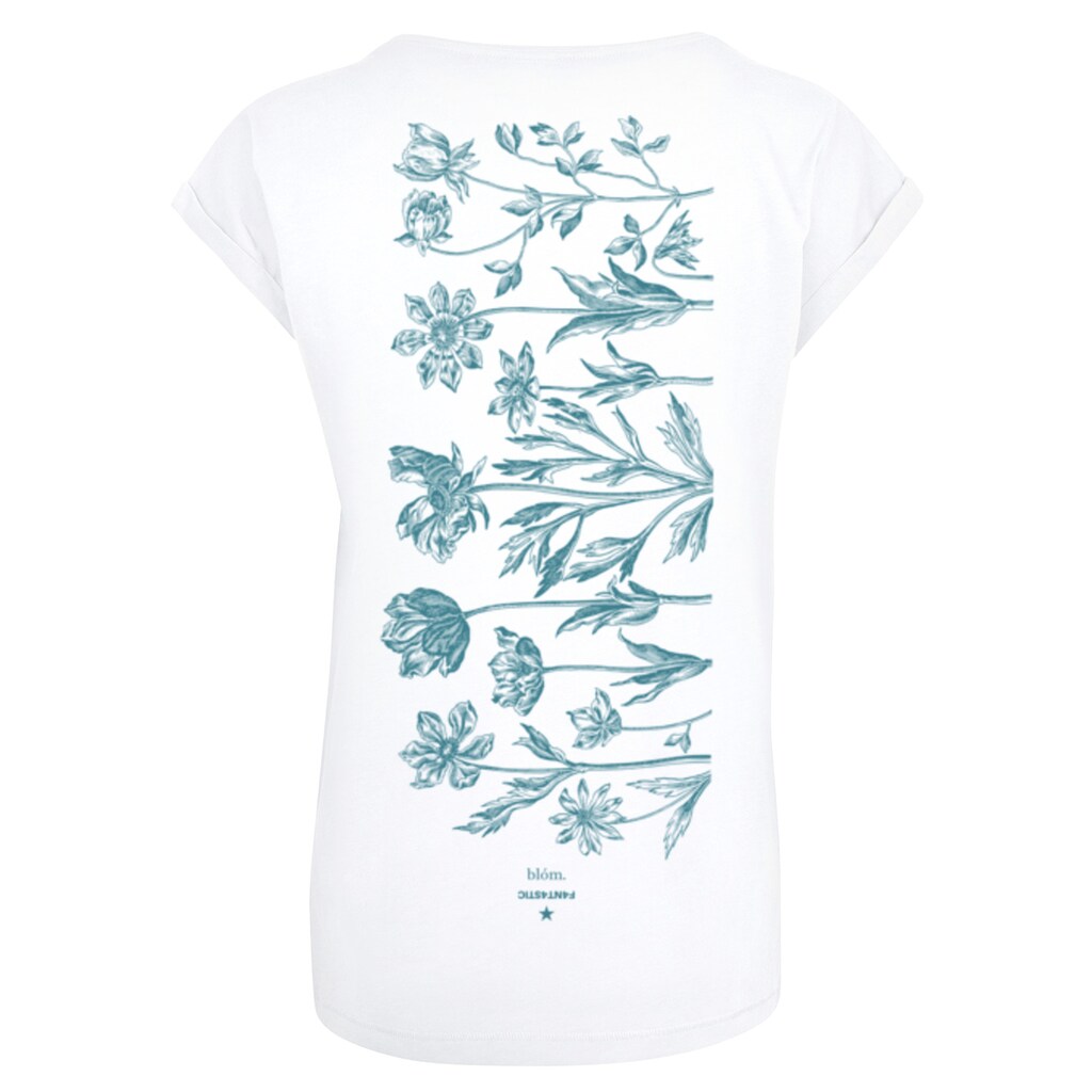 F4NT4STIC T-Shirt »Blumenmuster Blau«