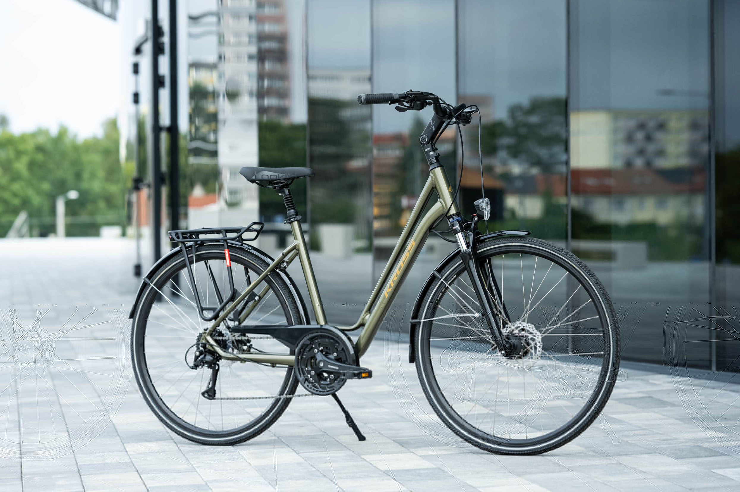 Kross Cityrad »Citybike Sentio 4.0«, 27 Gang, Shimano, ACERA T3000 Schaltwerk, Kettenschaltung