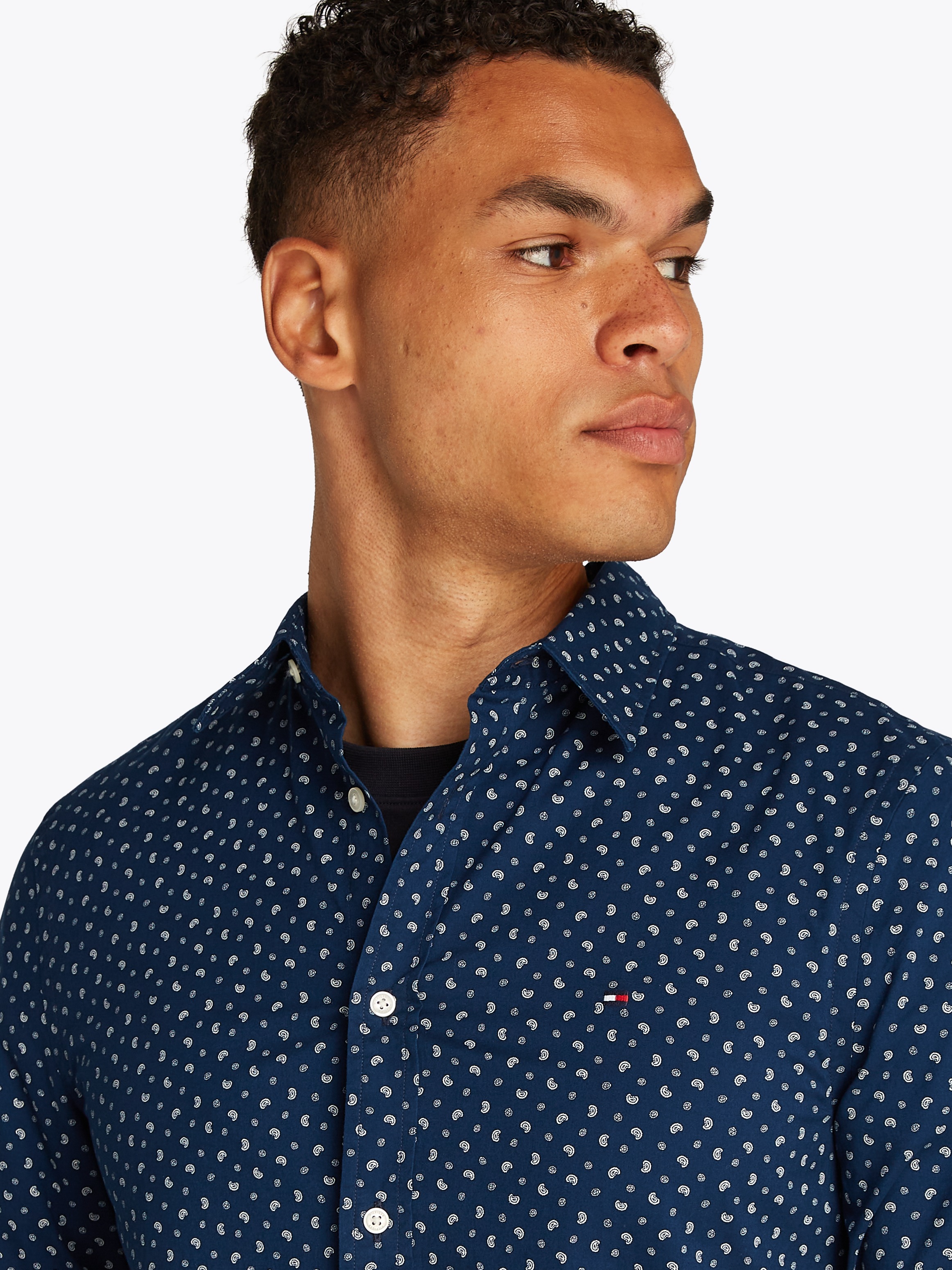 Tommy Hilfiger Langarmhemd "FLEX POPLIN AOP SF SHIRT", mit Alloverprint günstig online kaufen