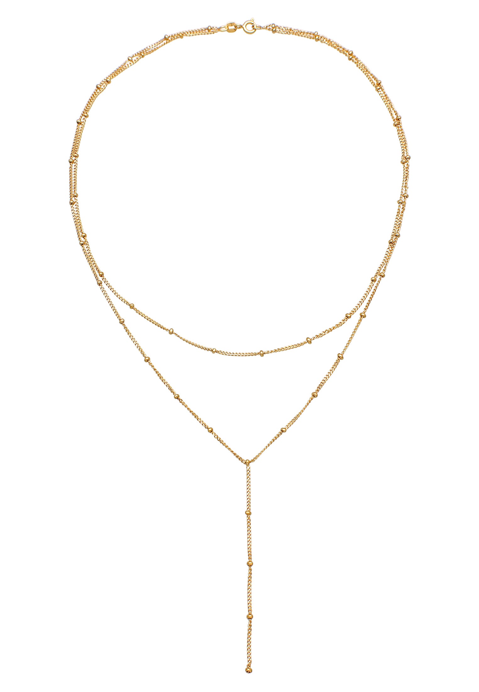 Elli Silberkette »Halskette Layer Y-Kette Kugelkette 925 Silber«