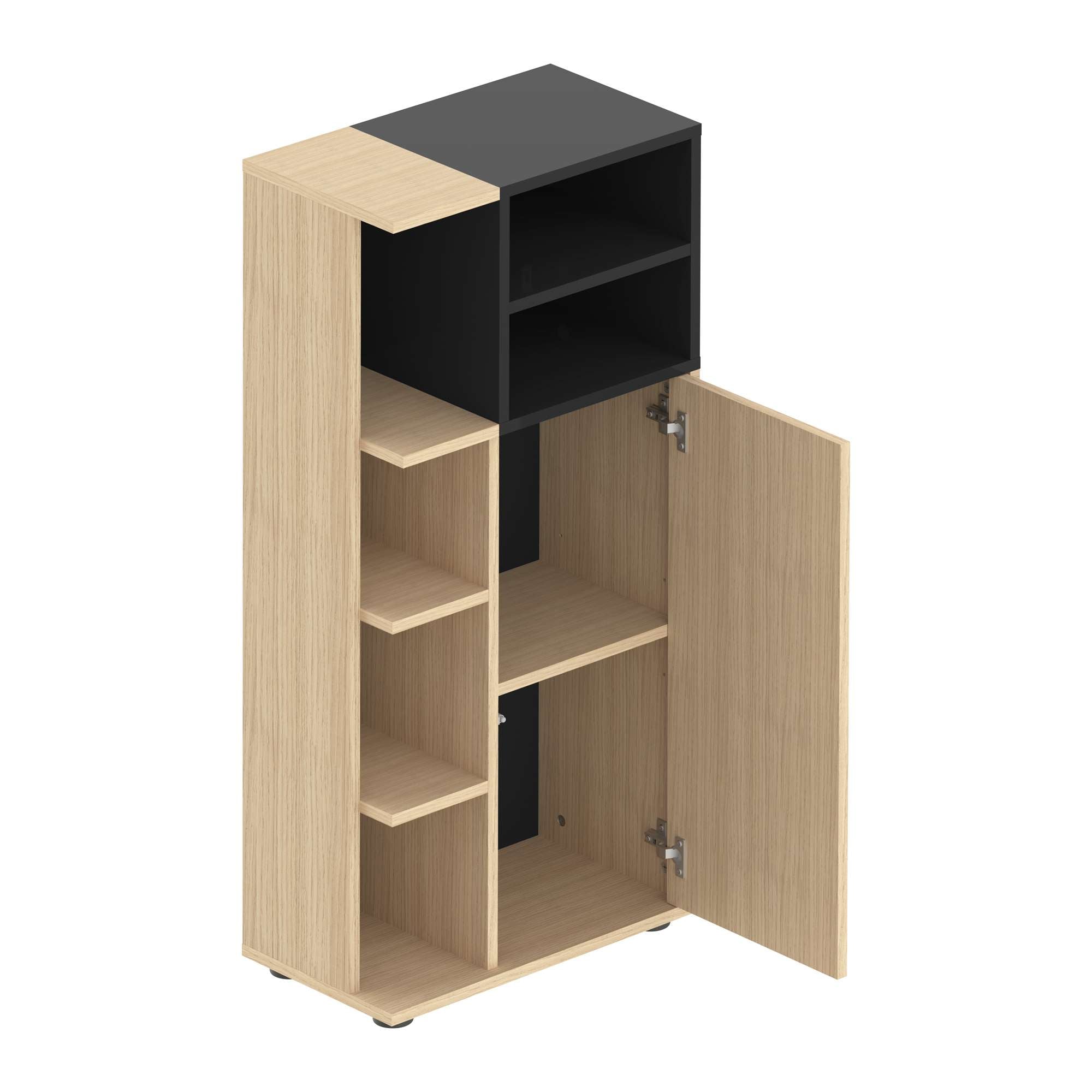 TemaHome Midischrank »Kube Badschrank, Aufbewahrung, Platzsparend, Höhe 109 cm«, mit einer Tür und offene Fächer