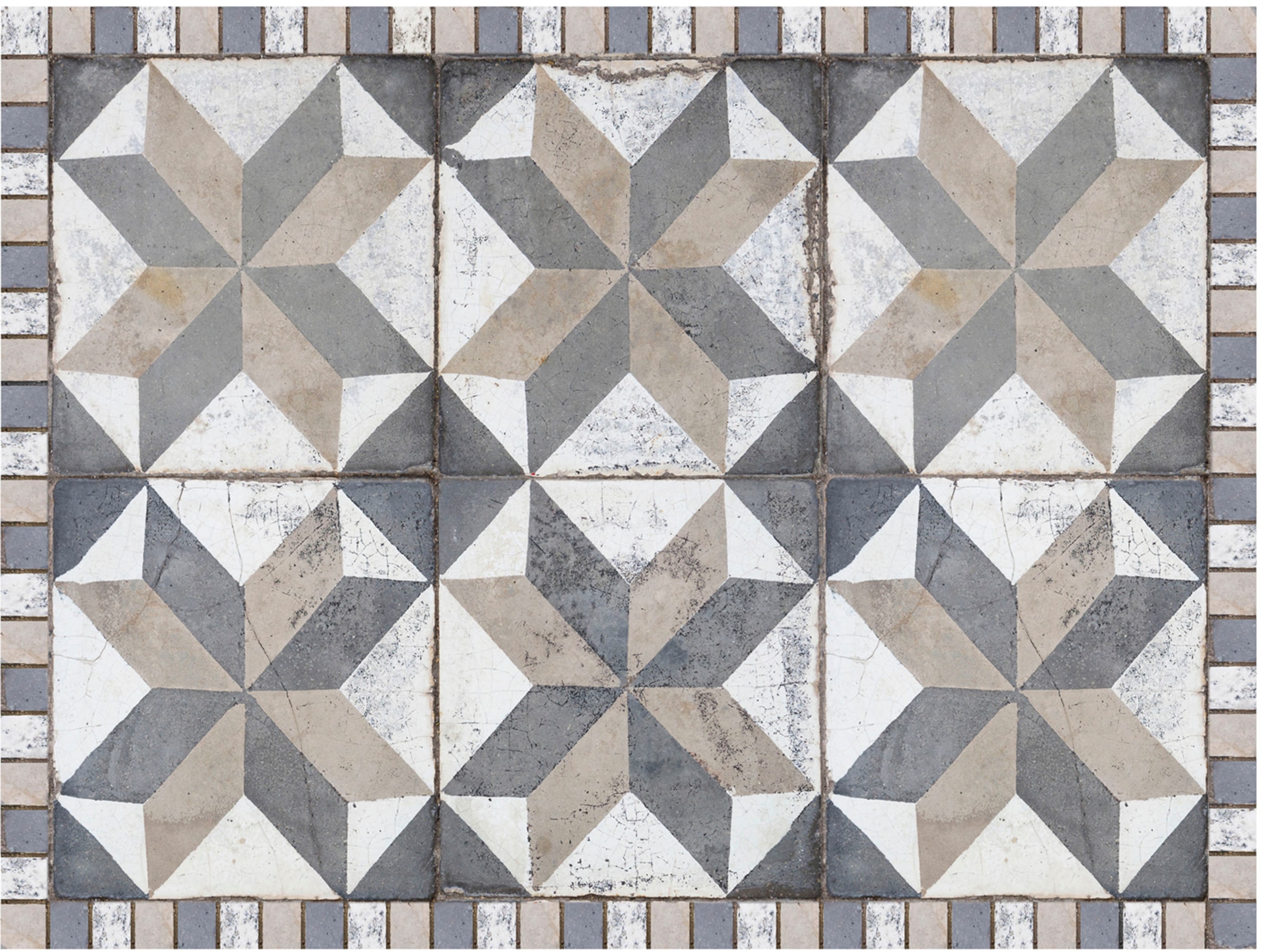 Contento Platzset »Matteo, Tiles used geeignet, wasserabweisend für und (Set, 4 BAUR außen | style blue-beige«, innen St.)