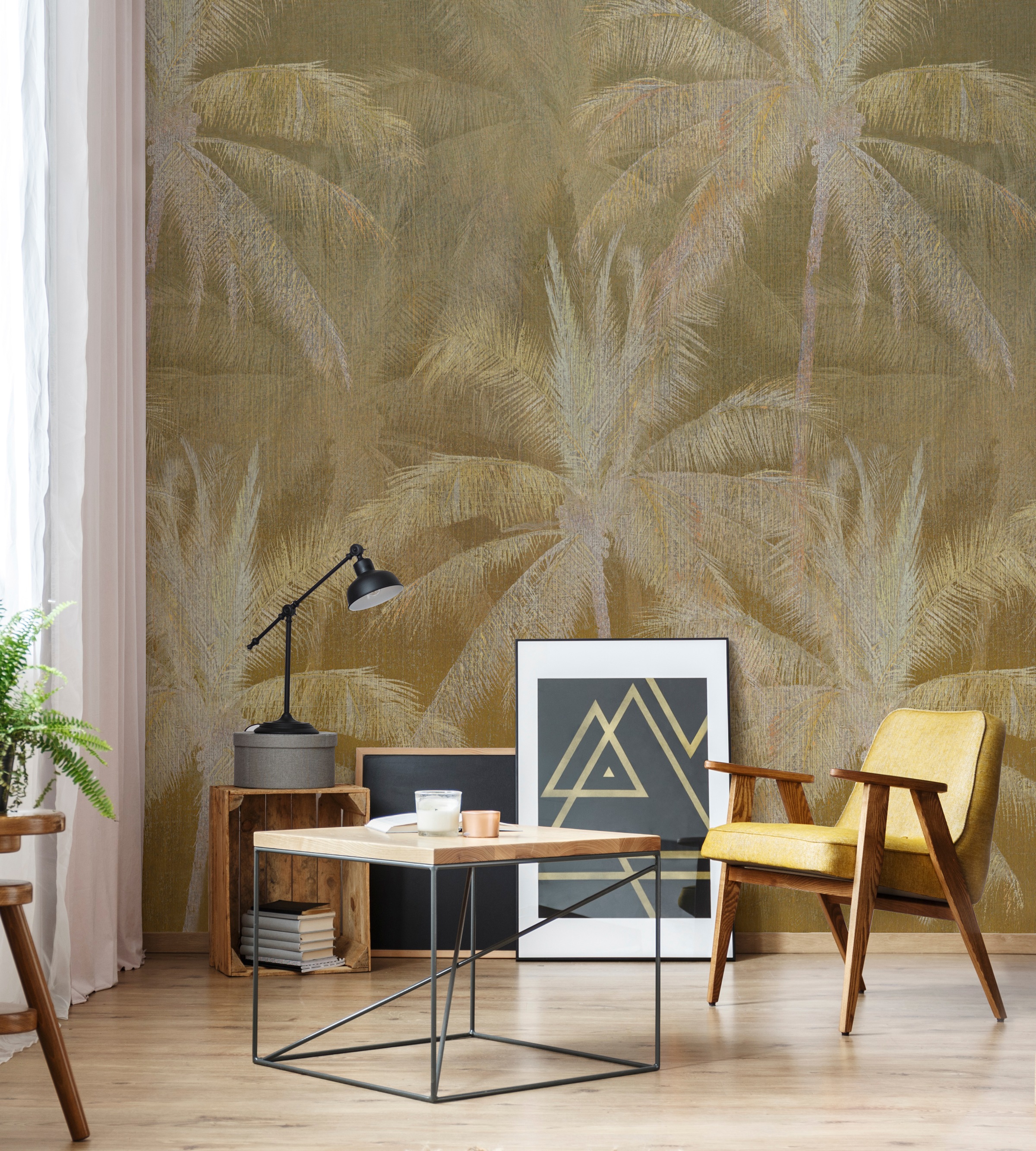 Art for the home Fototapete »Vintage Palm«, Design Tapeten