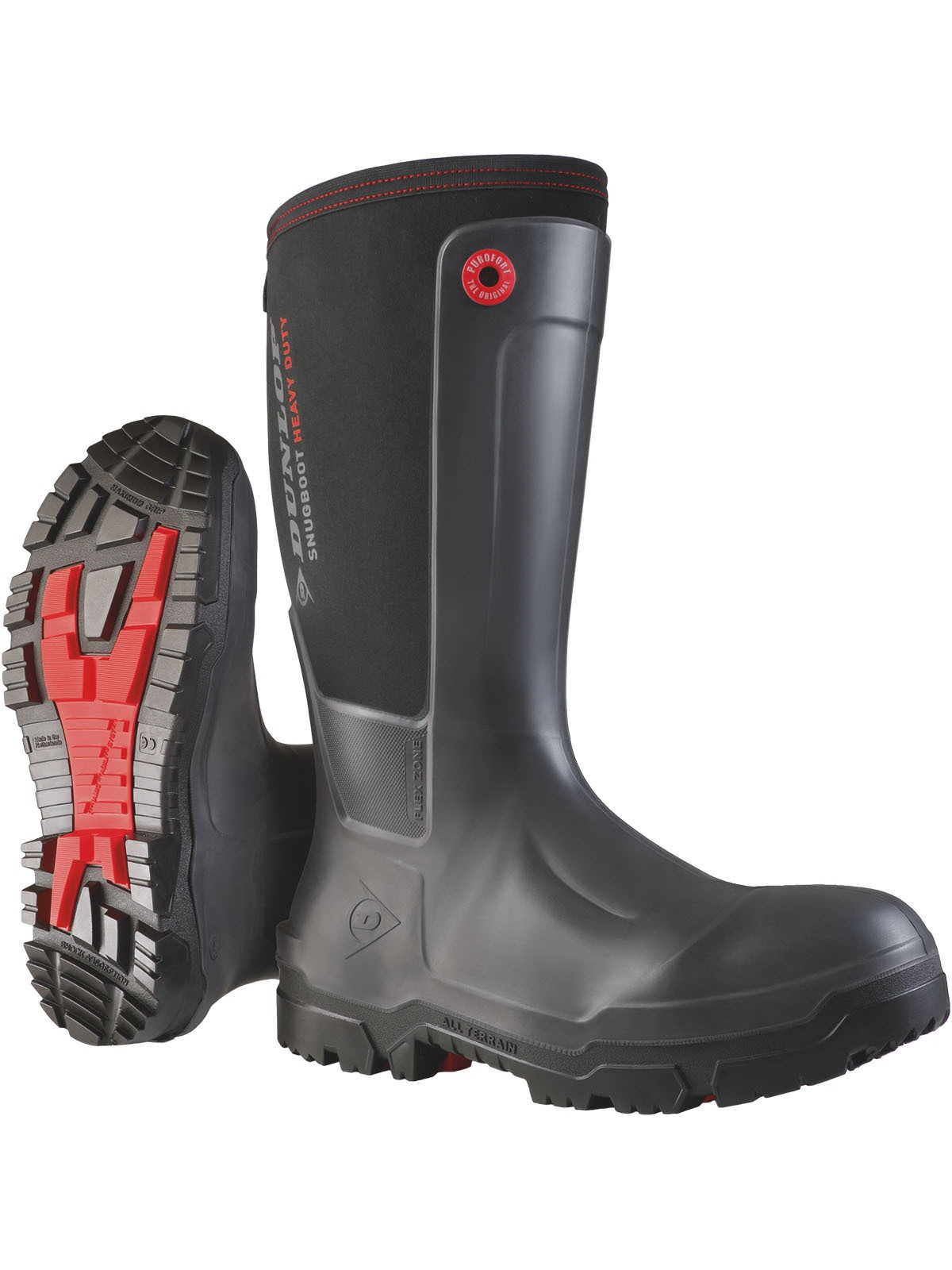 DUNLOP Damen Gummistiefel "Stiefel LG8HU01 Snugboot Heavy Duty full safety", Gr. 44, schwarz, Schuhe