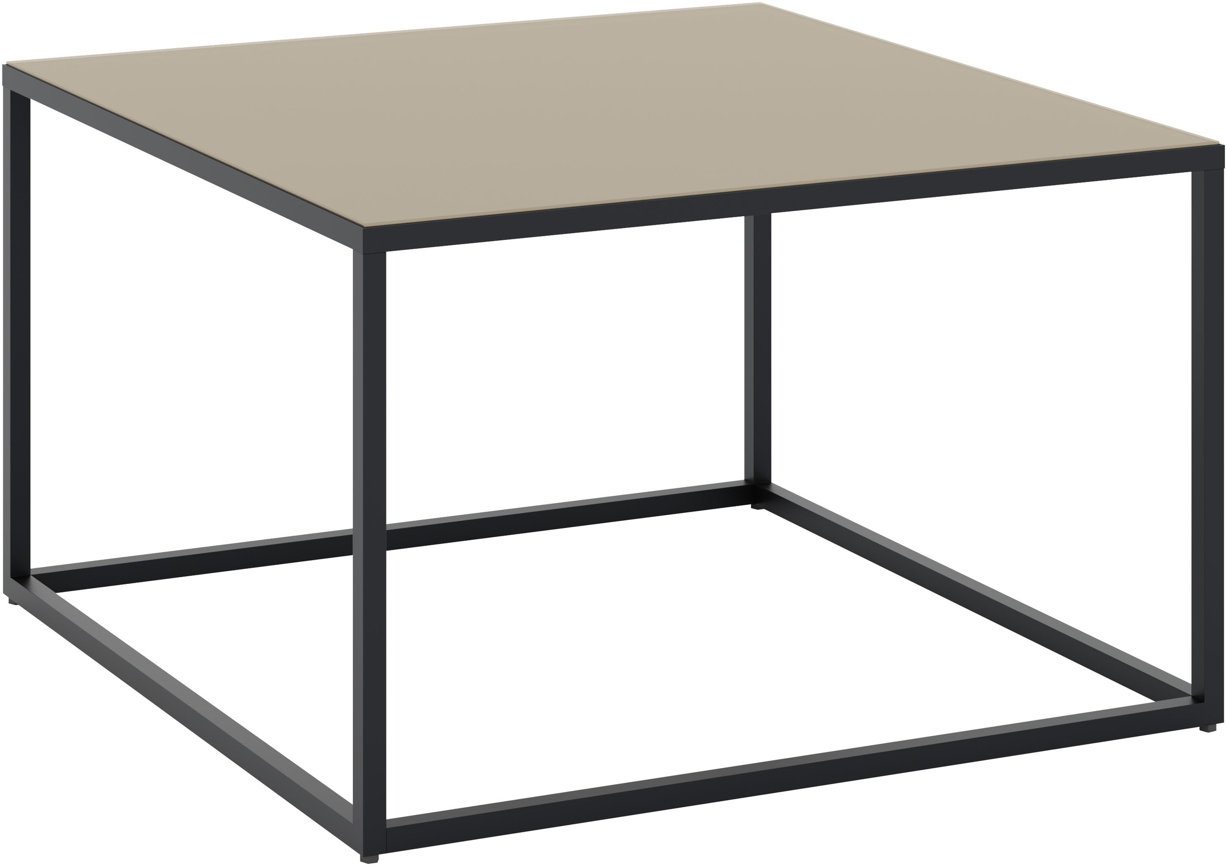 Couchtisch, B:80cm H:50cm T:80cmgraphit schwarz, glas taupe glanz, graphit schwarz, glas taupe glanz, SET ONE BY MUSTERRING, Wohnzimmer, Tische,