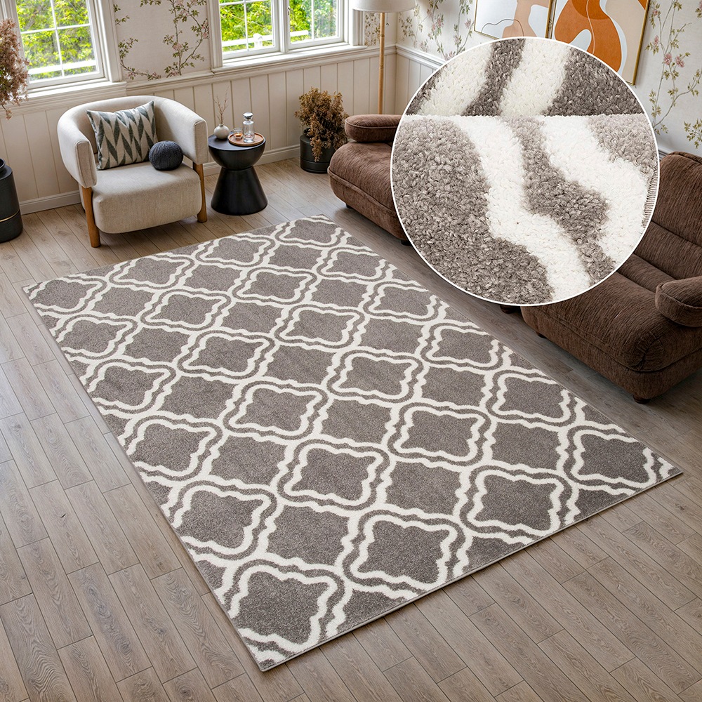 my home Teppich "Debora" rechteckig 13 mm Höhe Kurzflor Teppich, gemustert, günstig online kaufen