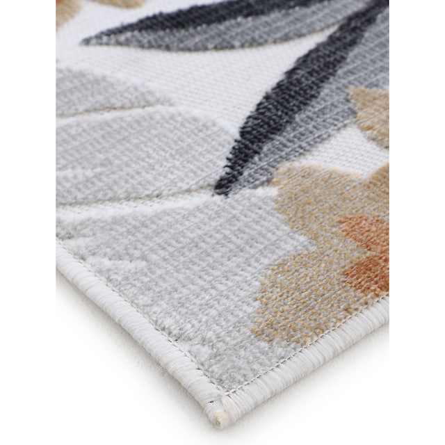 carpetfine Teppich »Deja 102«, rechteckig, robustes Flachgewebe, Motiv- Floral  Palmenblätter, Hoch-Tief Effekt kaufen | BAUR