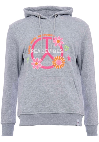 Zwillingsherz Hoodie »Roswita« su Peace-Strickerei