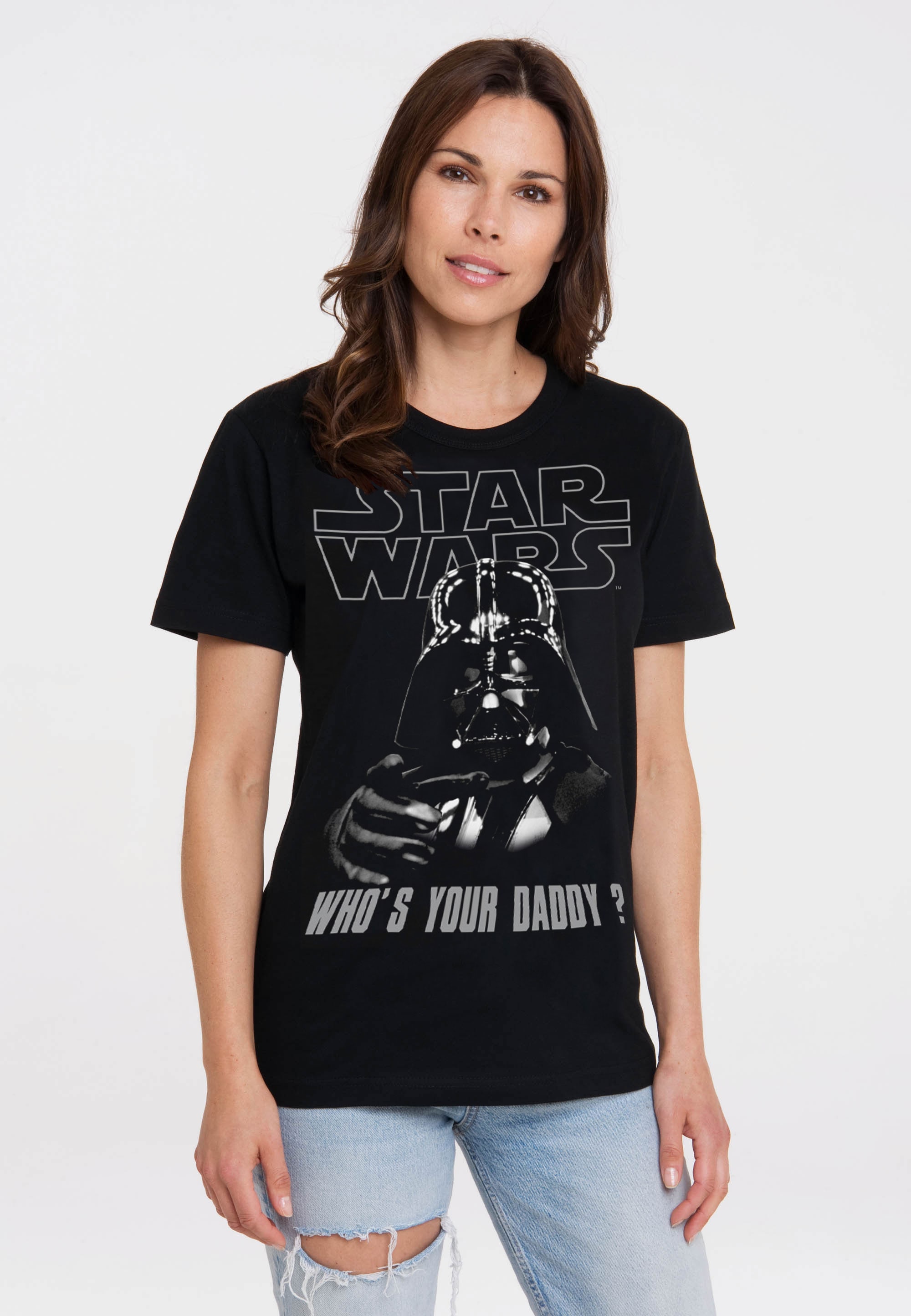 LOGOSHIRT T-Shirt »Star Wars - Whos Your Daddy«, mit coolem Print