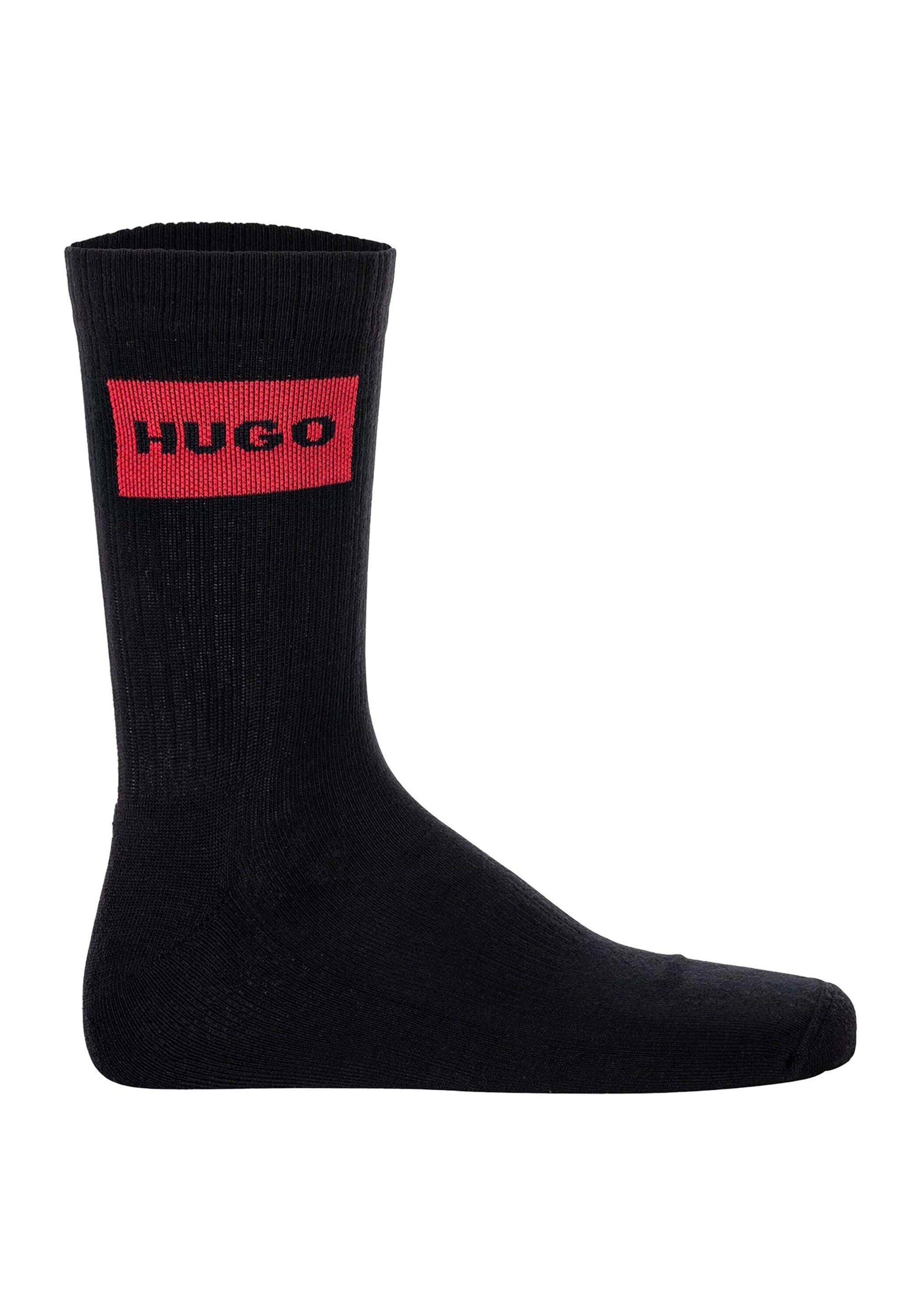 HUGO Underwear Freizeitsocken "3P QS RIB LABEL", (Packung, 3 Paar, 3er), mi günstig online kaufen