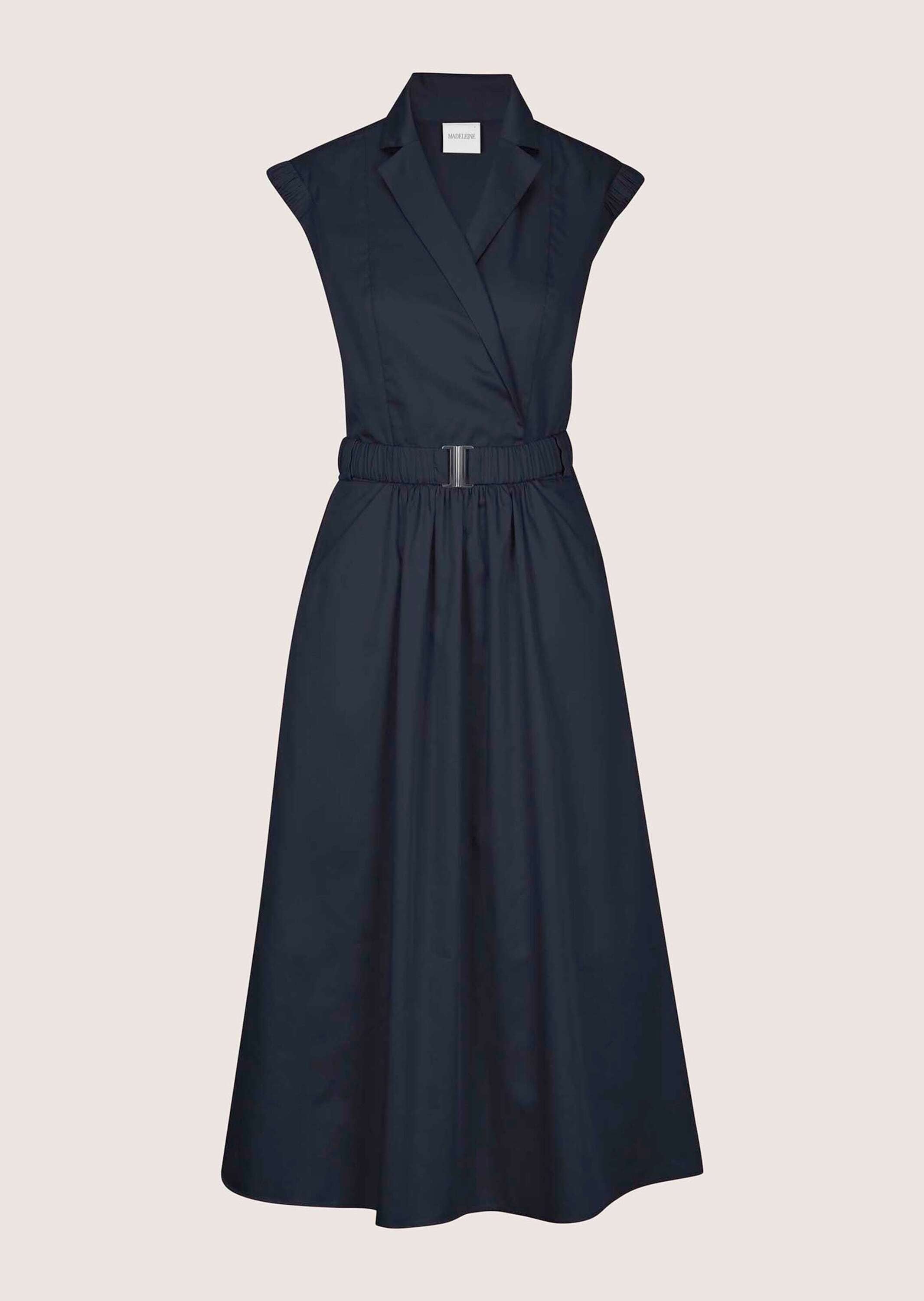 MADELEINE "Wickelkleid Sommerkleid mit Gürtel" Eingrifftasche Reverskragen im Wickelstil