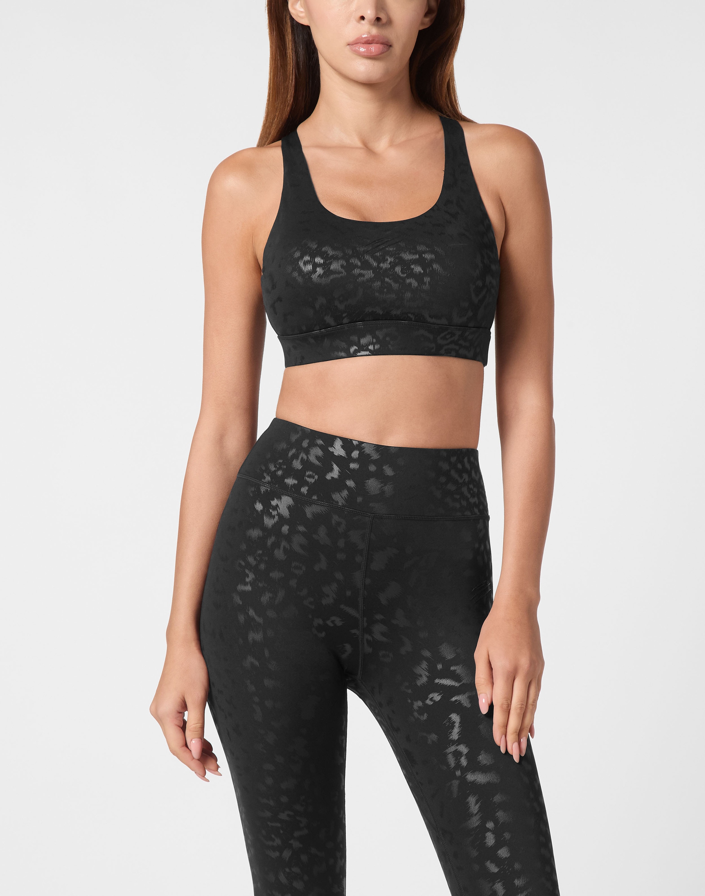 PLEIN SPORT Lauftop "Sport Bh Leopard" günstig online kaufen